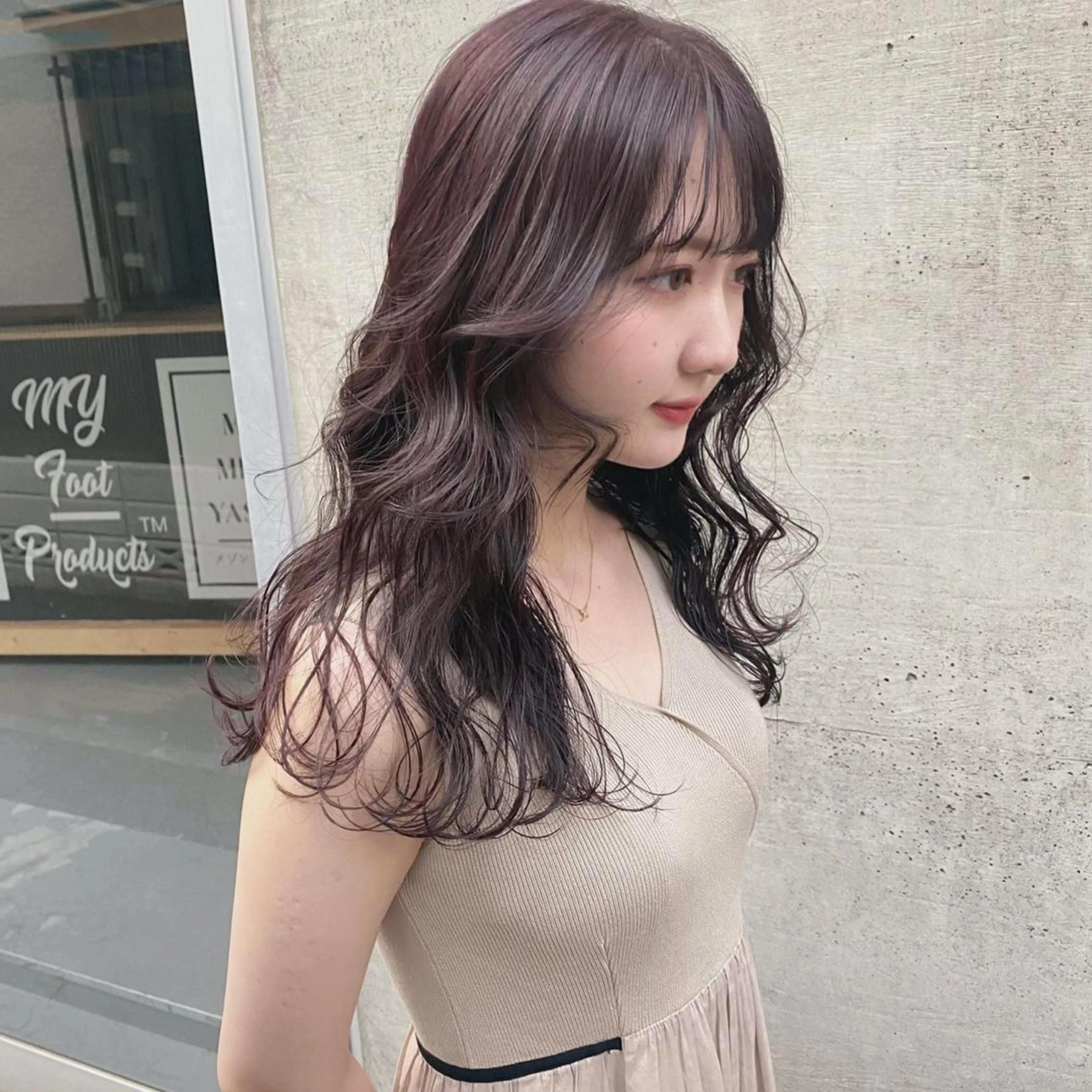 セミロング カラー 💗💗韓国レイヤー yu-ki💗💗のヘアスタイル