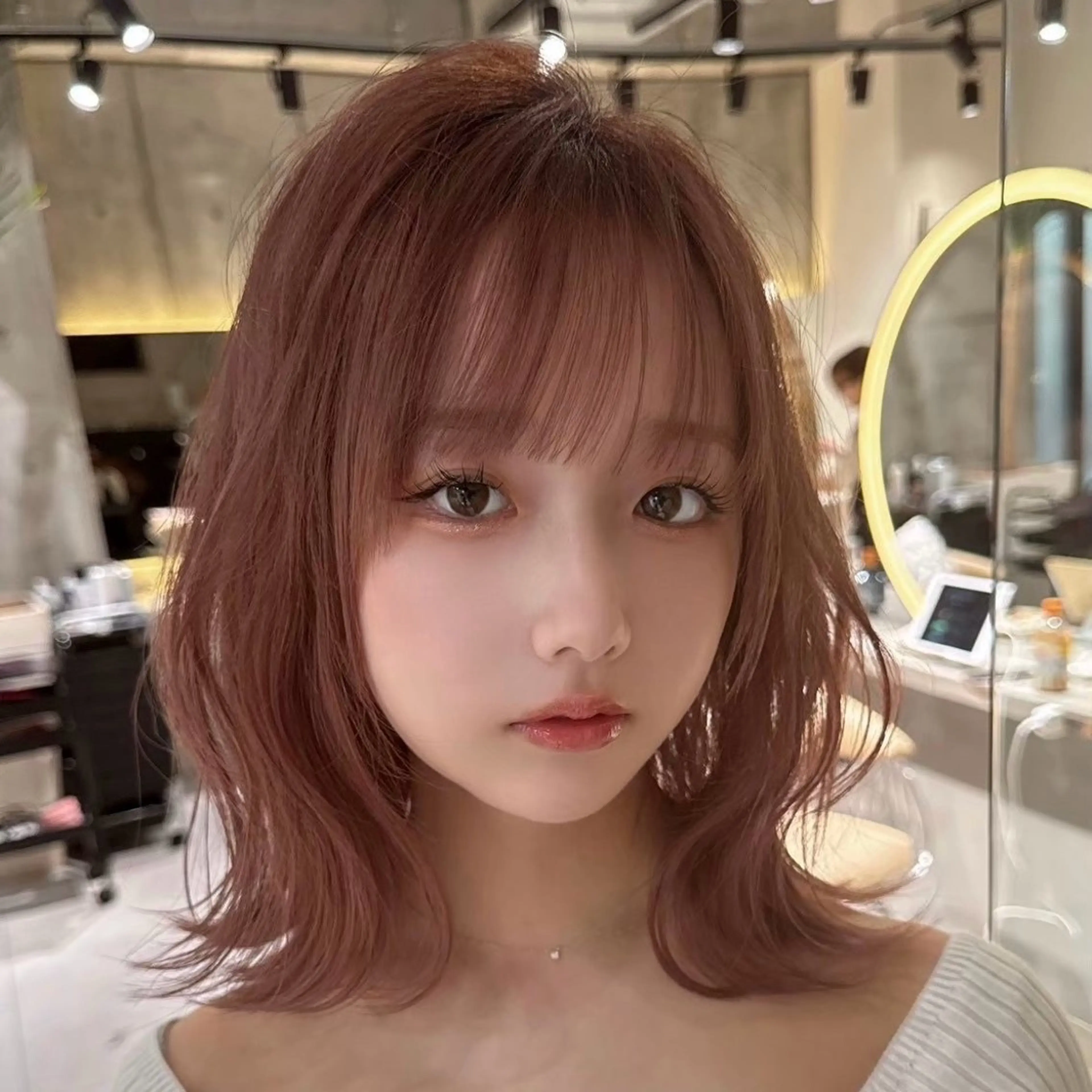 ミディアム ヘアカラー 久保頭 大地のヘアスタイル