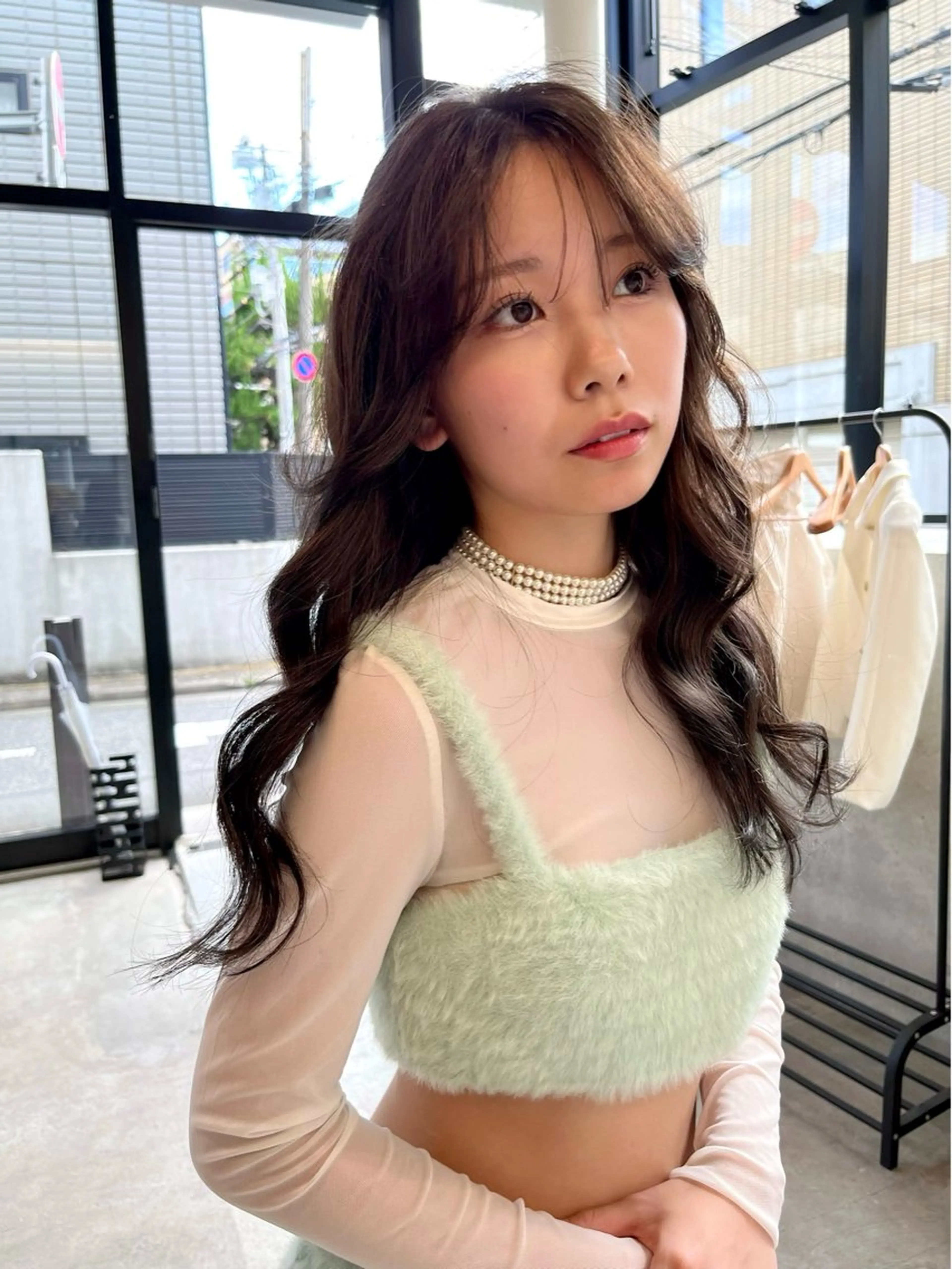 セミロング 韓国レイヤーカット/ 酸性縮毛矯正MIKUのヘアスタイル