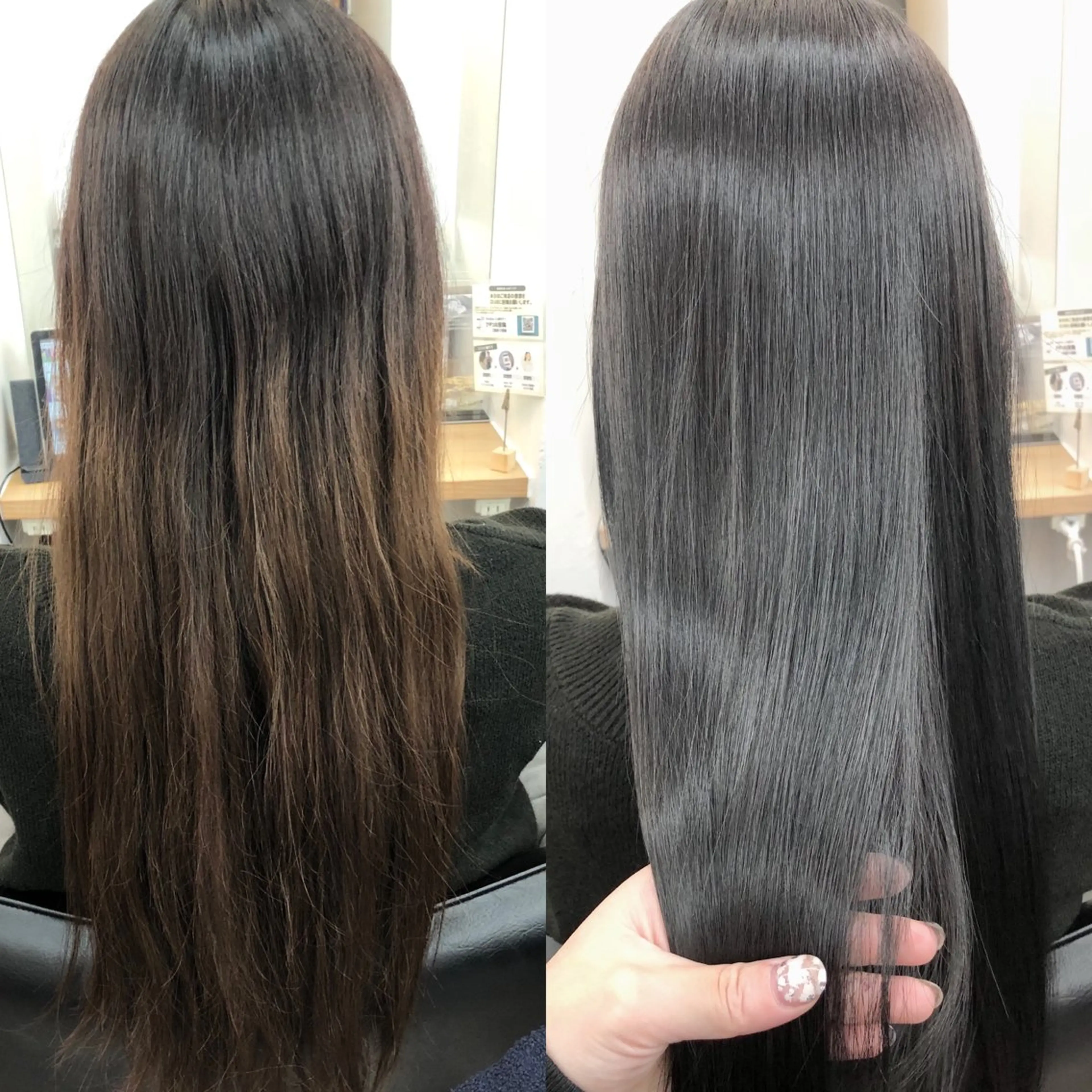 ロング カラー 黒髪 mai🐷髪質改善 🖤透ける黒髪🖤のヘアスタイル