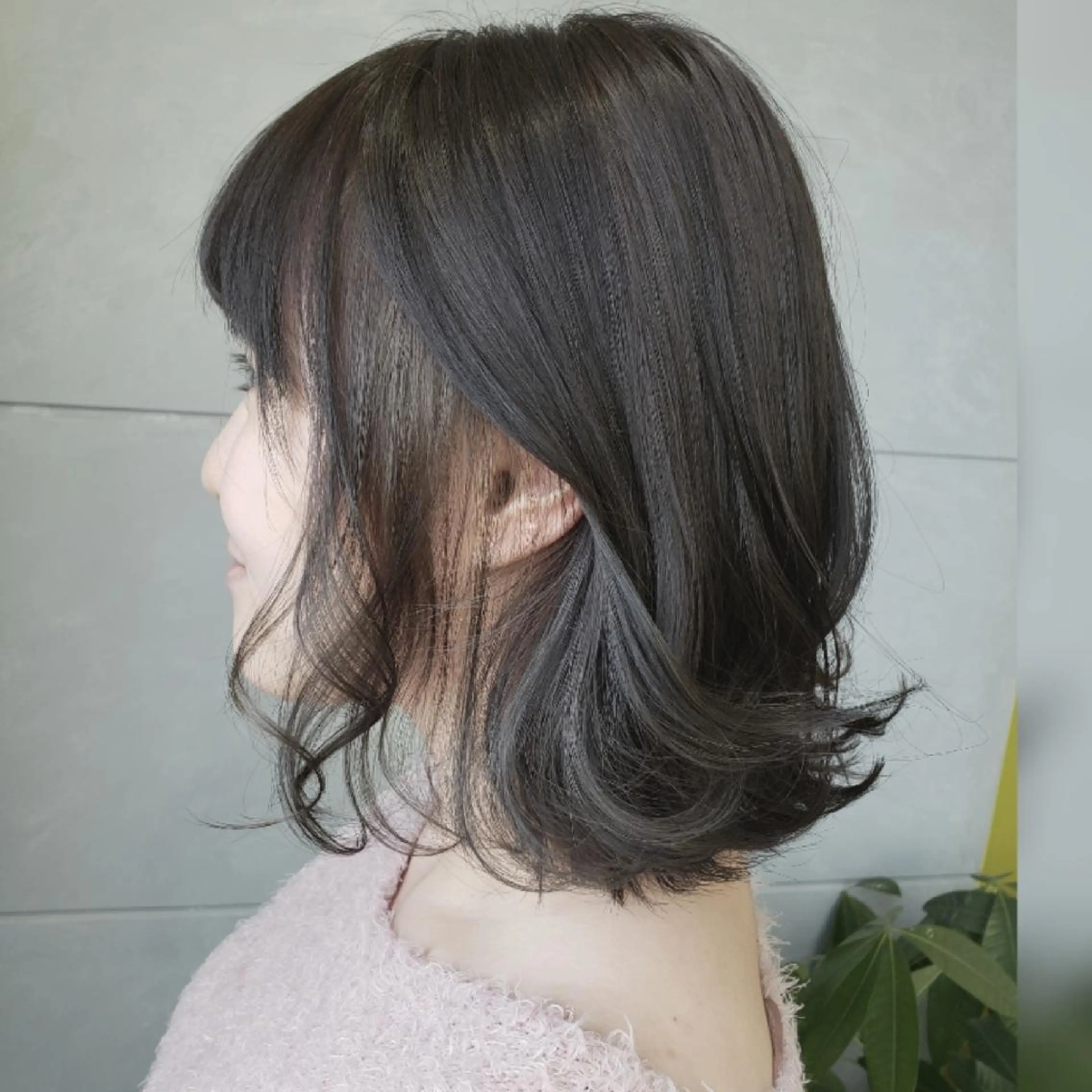 ミディアム カラー ダークグレー インナーカラー ヘアカラー ma cherie 三浦直美のヘアスタイル