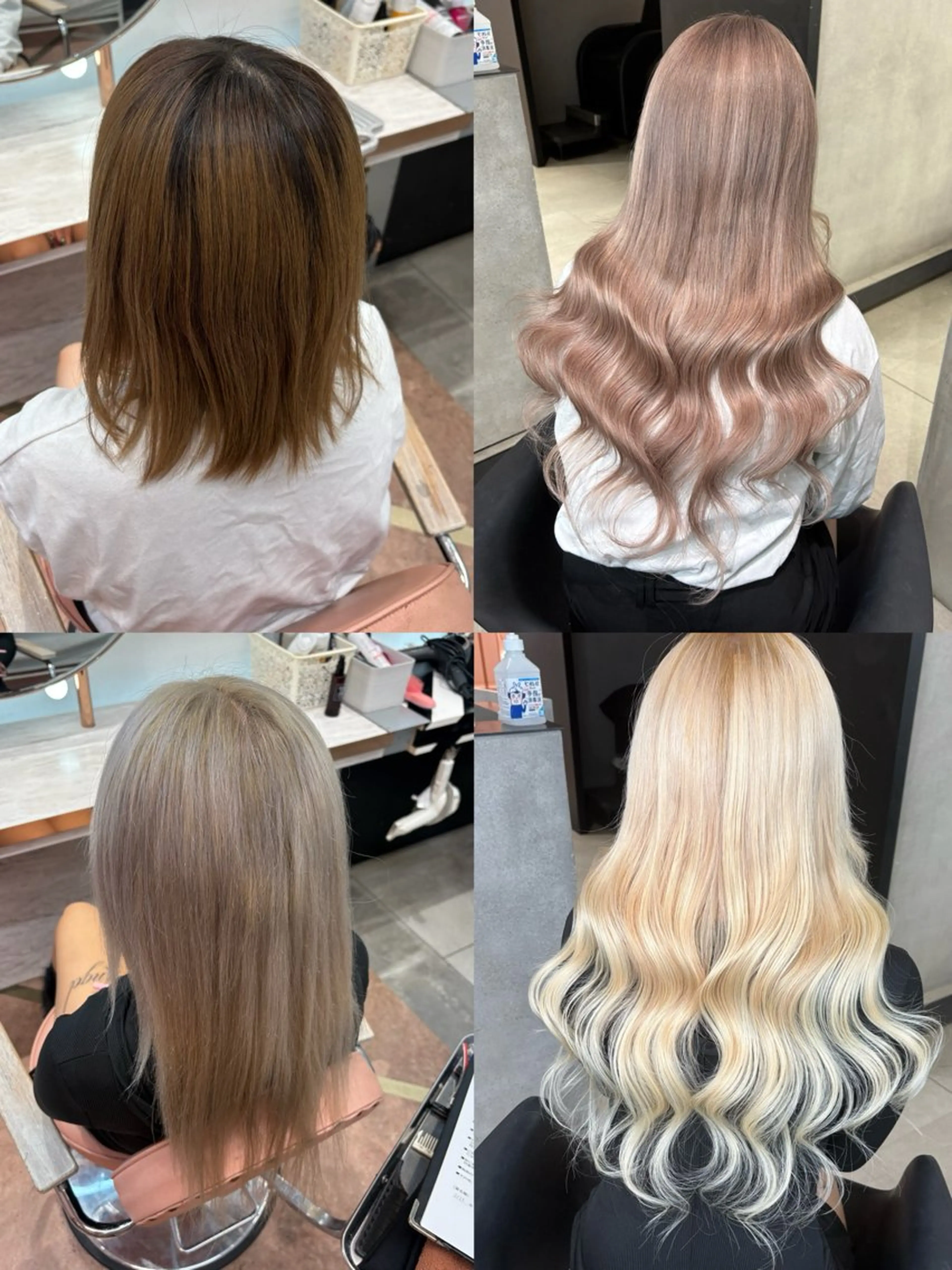 ロング カラー ブリーチ エクステ ヘアカラー エクステ 大阪 梅田/ ハイトーン/エクステのヘアスタイル