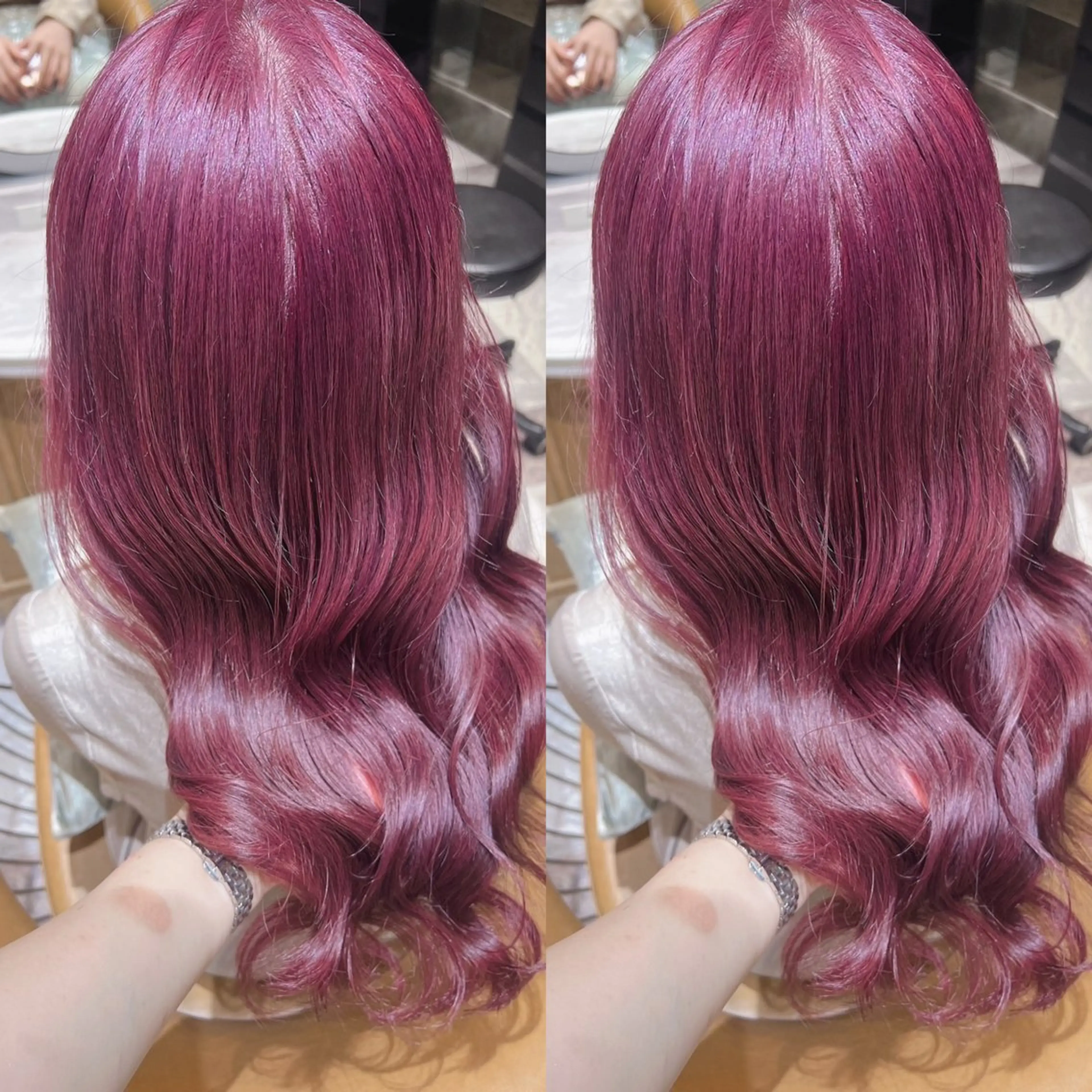 ロング 服部大地/ブリーチ 無しWカラー髪質改善のヘアスタイル