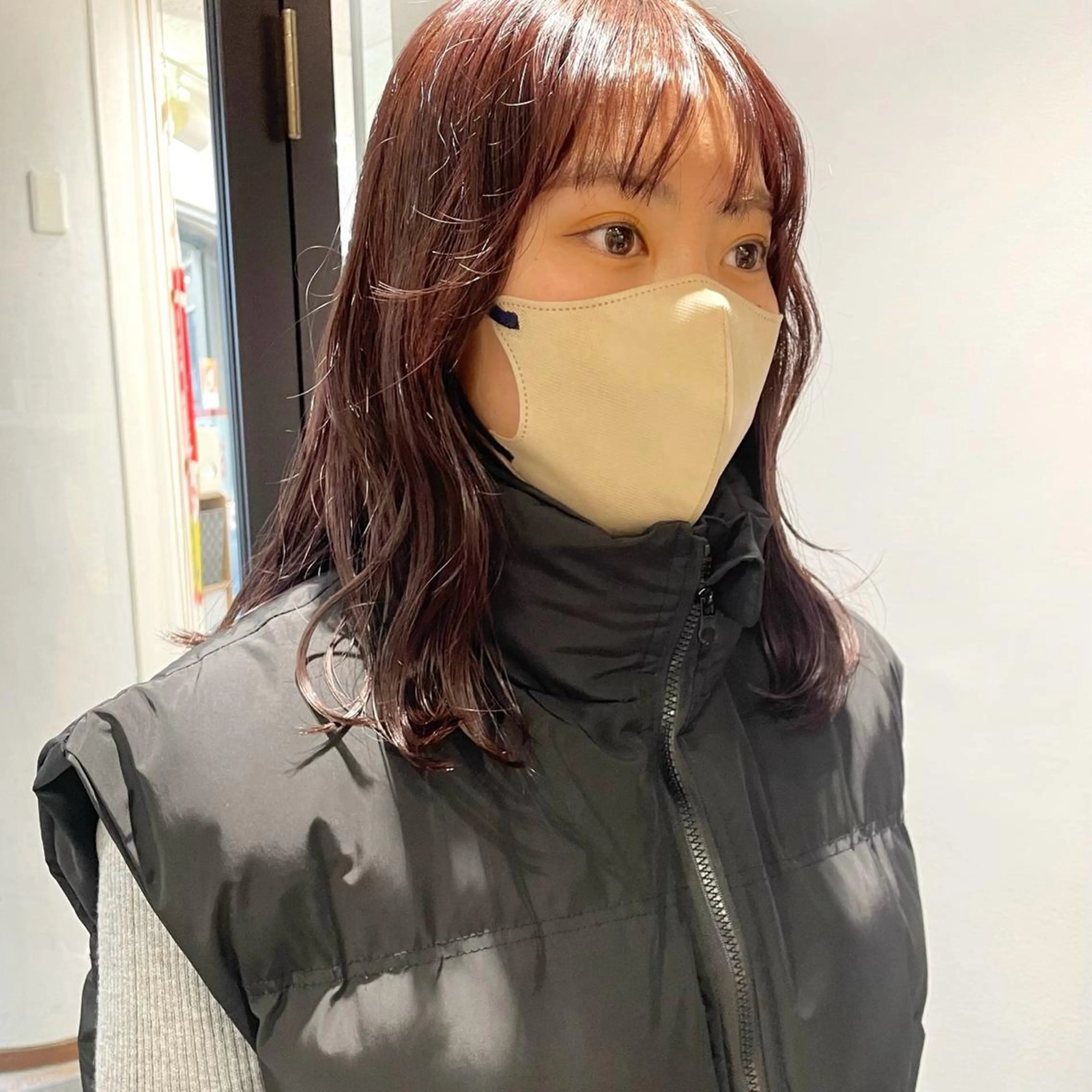 ロング カラー ブラウンカラー レッドカラー レッドブラウン カット ヘアカラー トリートメント 🍊暖色×顔周り 🍊cocoroのヘアスタイル
