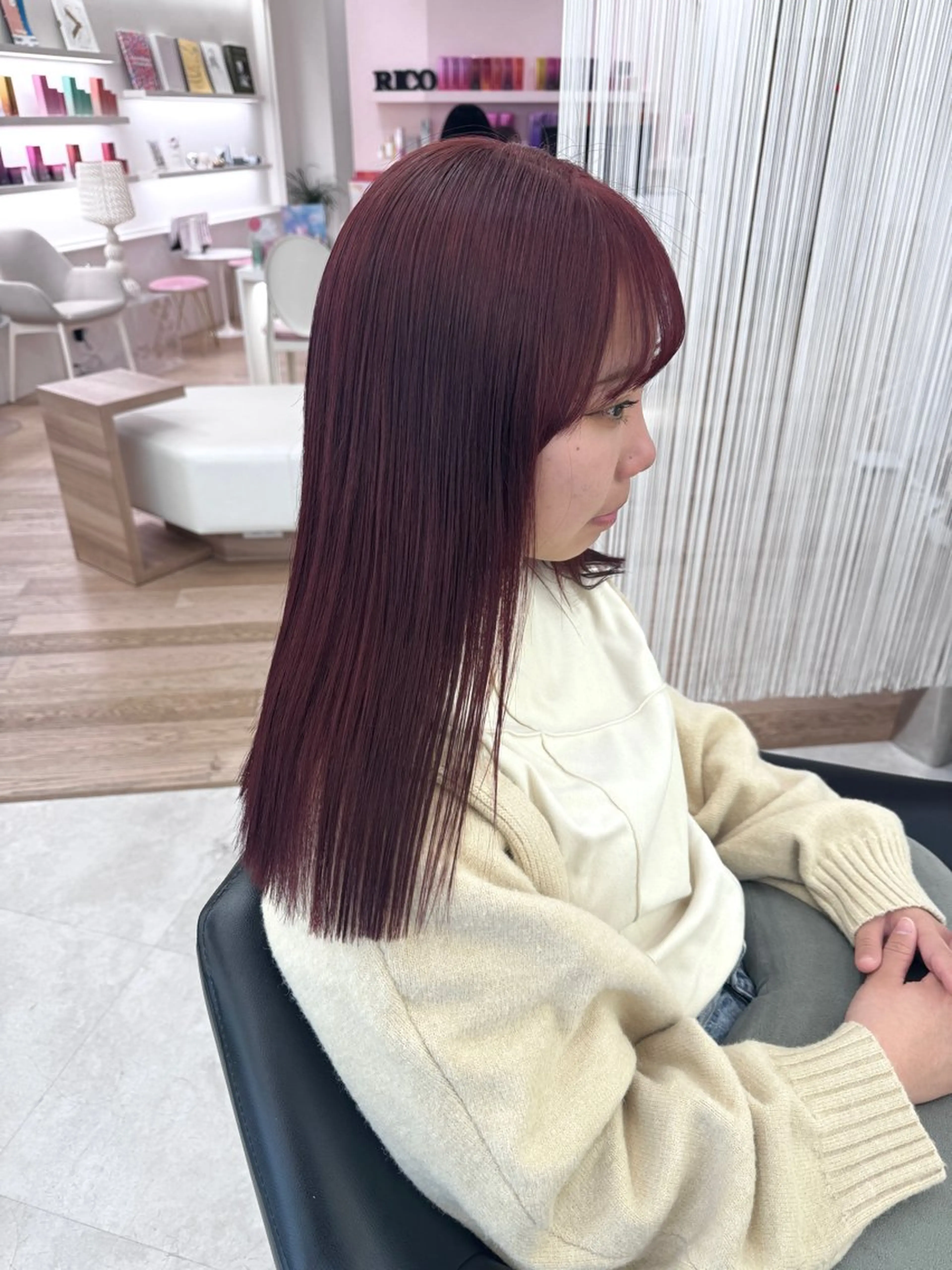 ロング カラー カット ヘアカラー ParveMix NANOのヘアスタイル