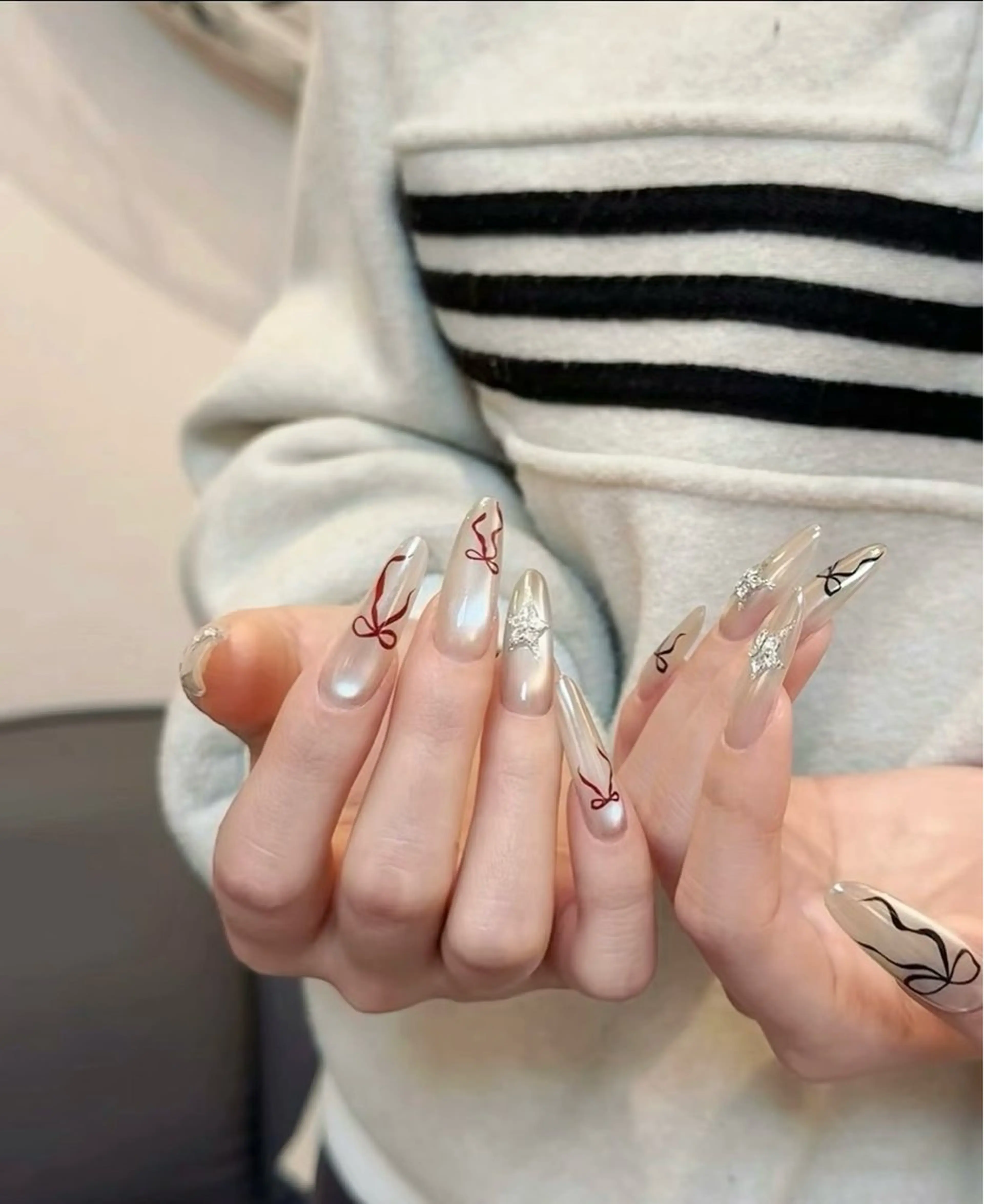 ネイル アートネイル フレンチネイル マグネットネイル ミラーネイル オフィスネイル ハンドネイル Blossom nail【ブラソンネイル】所属・Blossom nail_Yuniのネイルデザイン