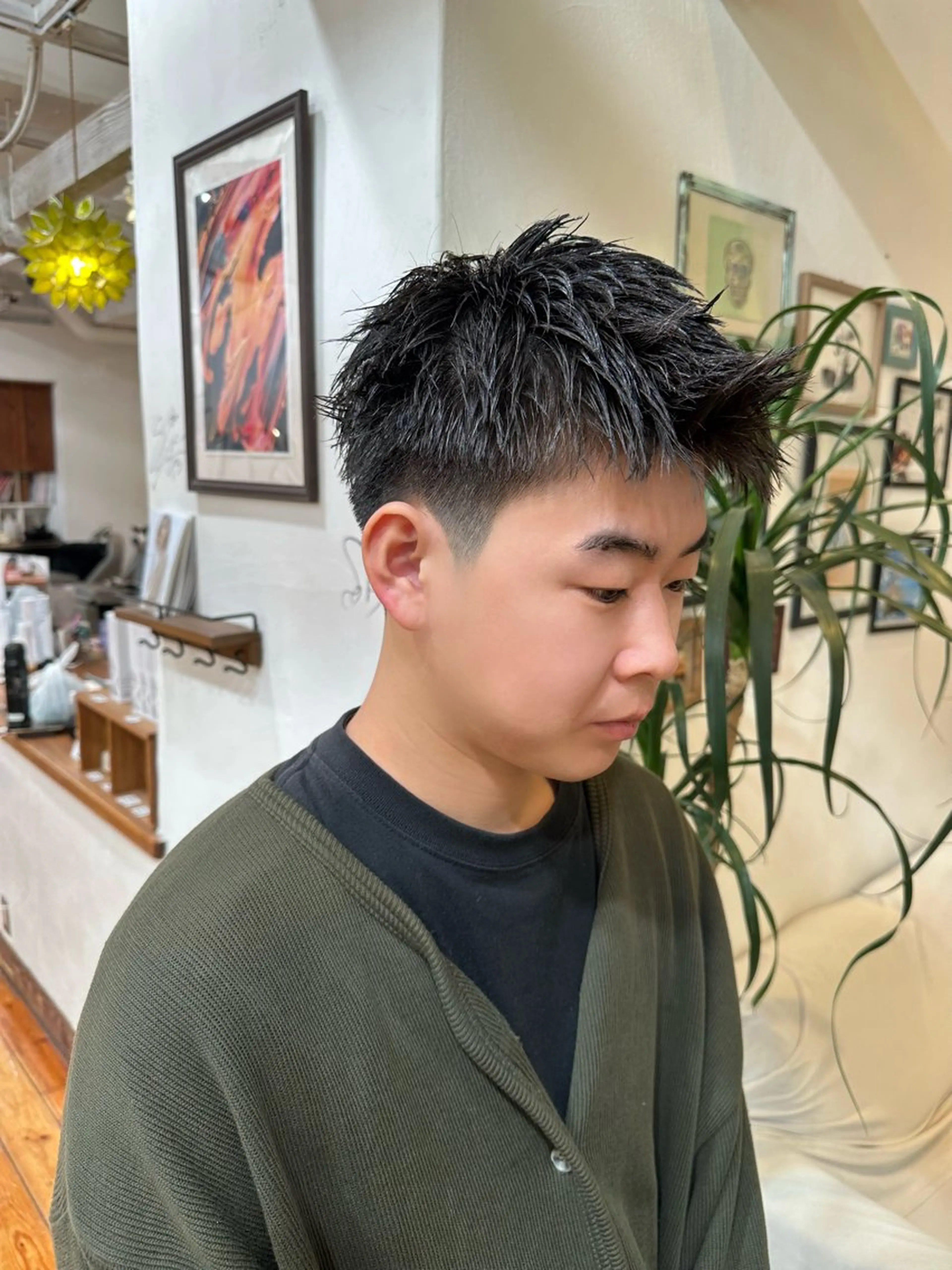 ショート メンズ 刈り上げ カット KAKERU/ボブ/ ショート/パーマ🌱のヘアスタイル
