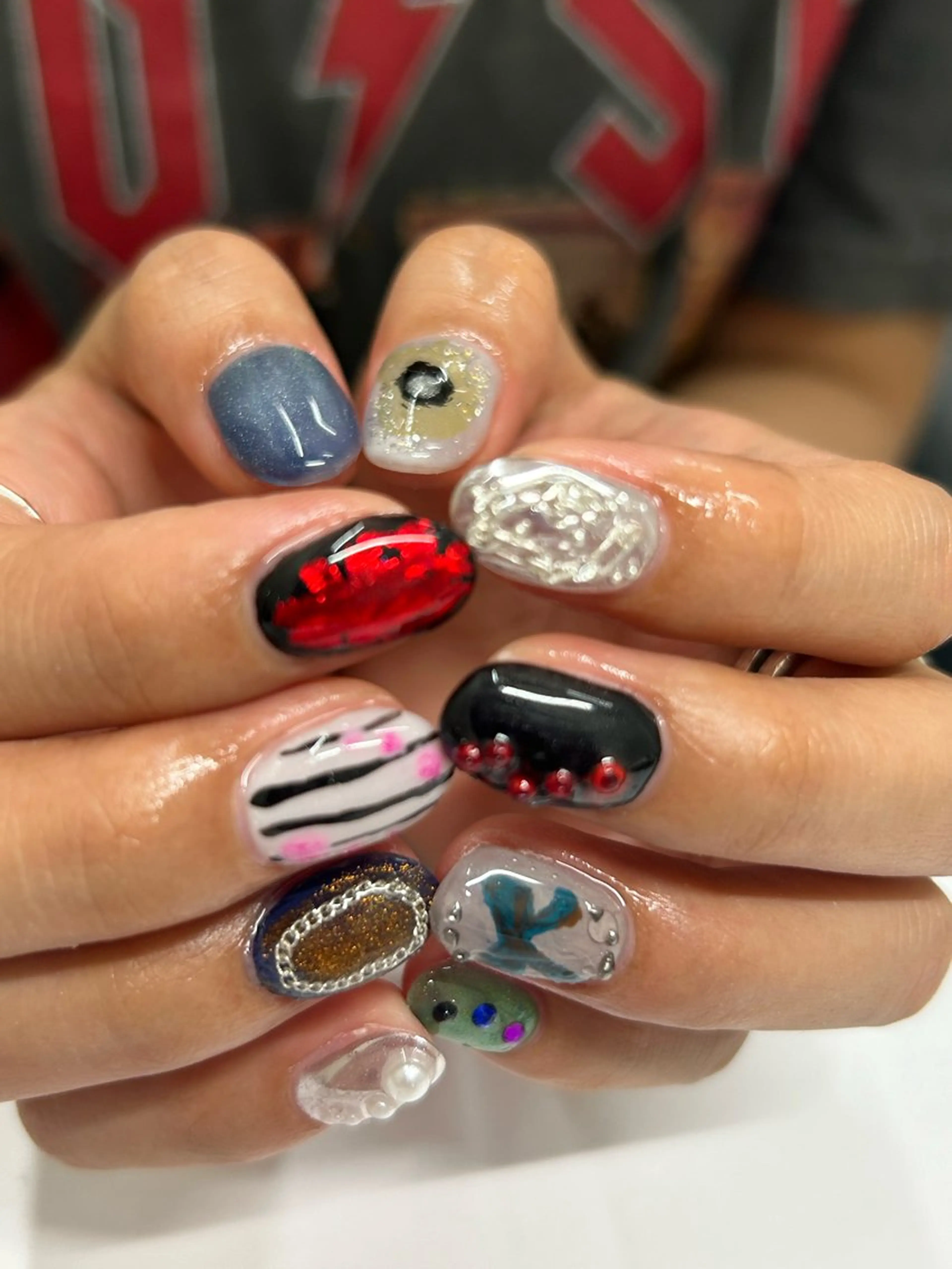 ネイル ハンドネイル プライベートネイルサロンone nail所属・one nail 【カラフル/個性派】のネイルデザイン