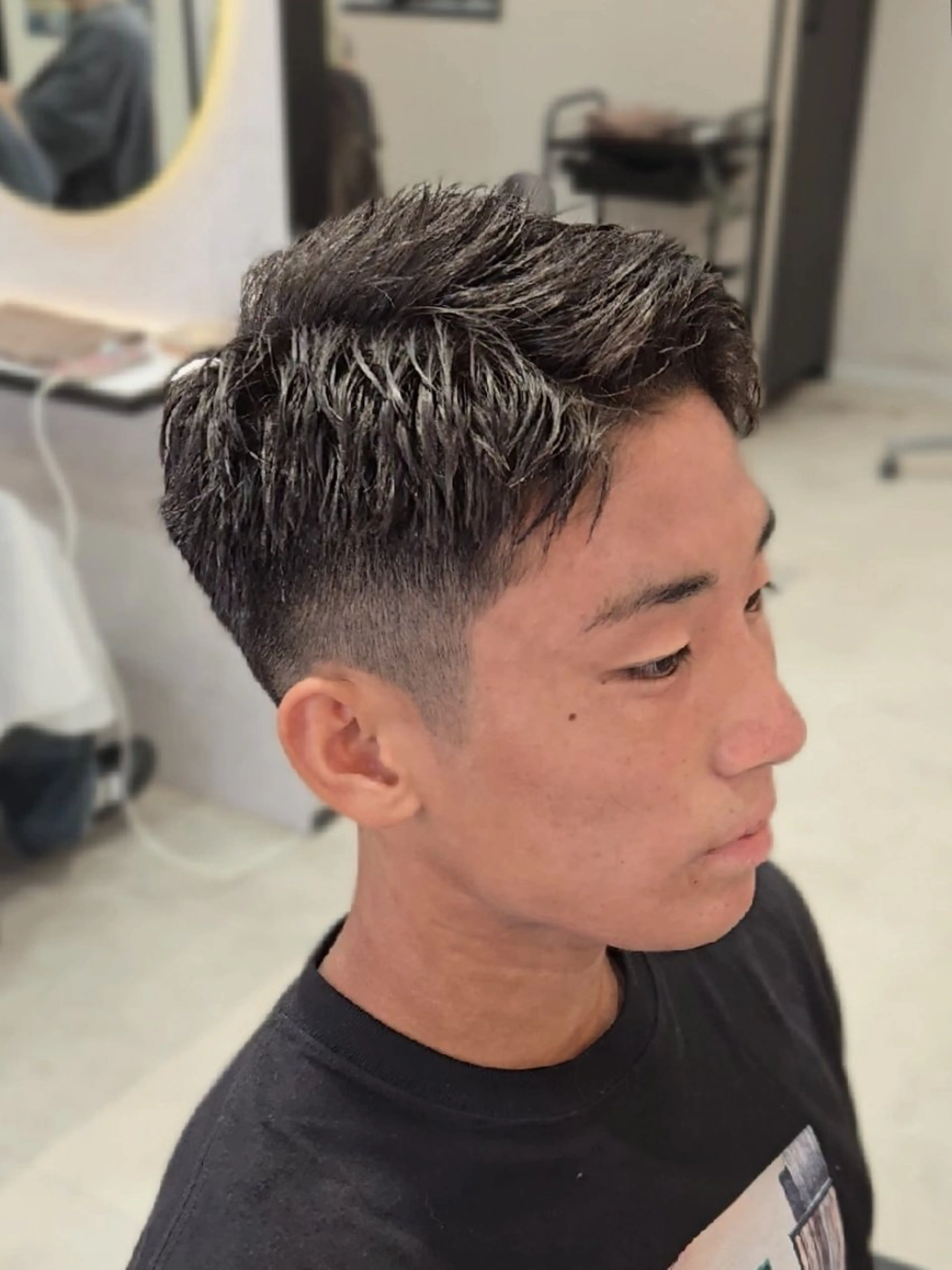 メンズ ショート パーマ メンズパーマ カット パーマ ヘアセット Lapis 名古屋駅前店所属・LEN名古屋/パーマ メンズ特化美容師のヘアスタイル