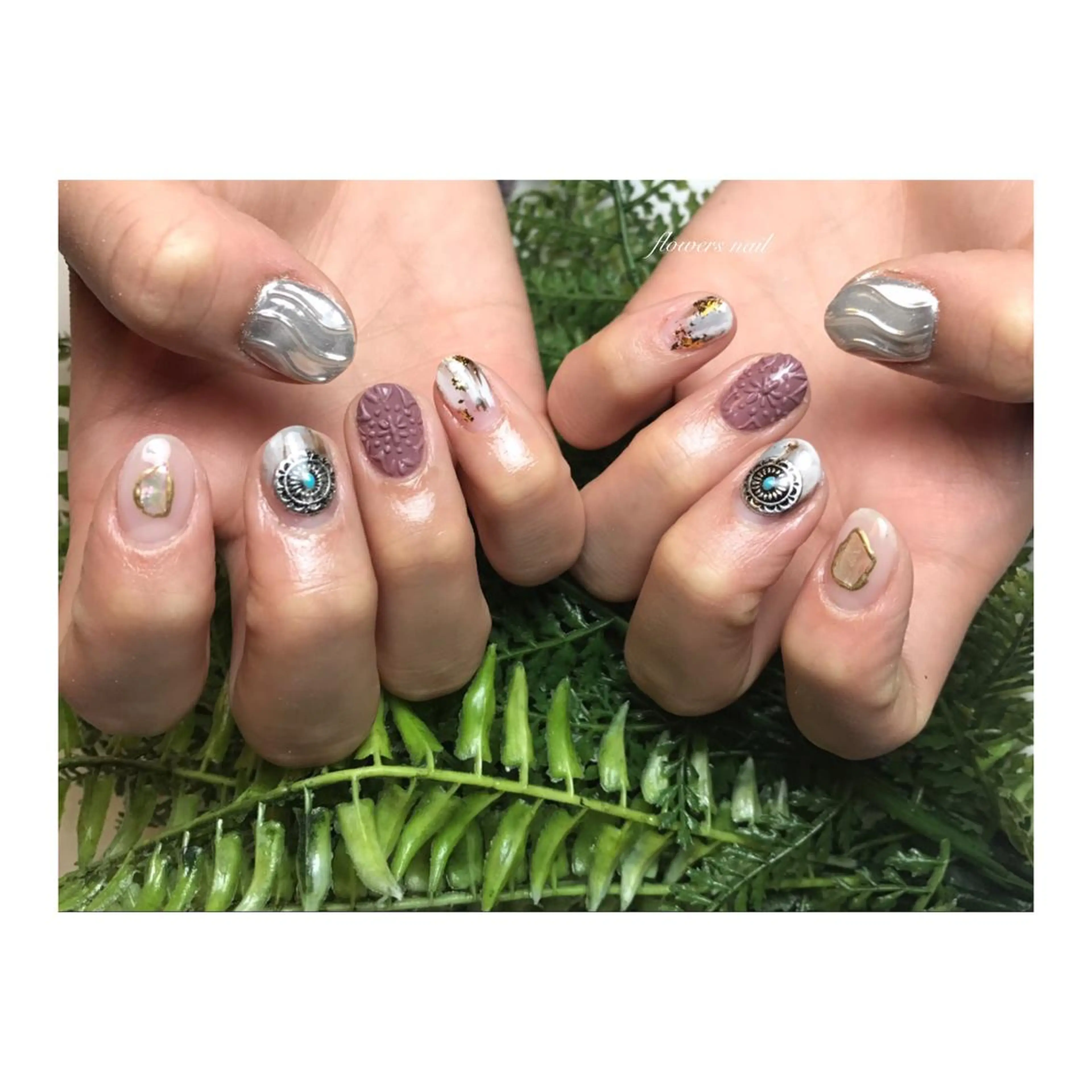 ネイル ニュアンスネイル flowers nailのネイルデザイン
