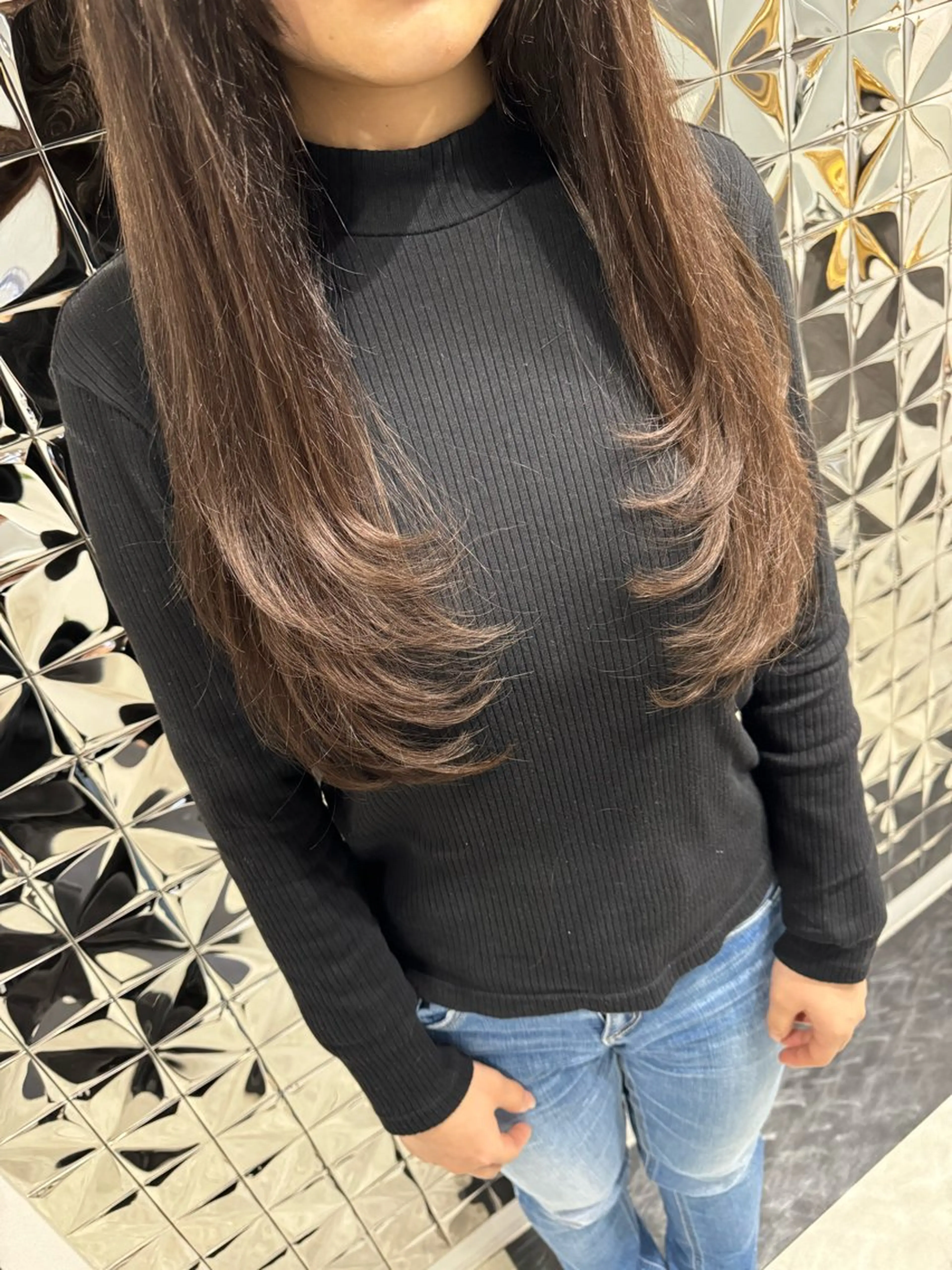 ロング シールエクステ エクステ レイヤーカット Lovestasy 京都河原町店のヘアスタイル