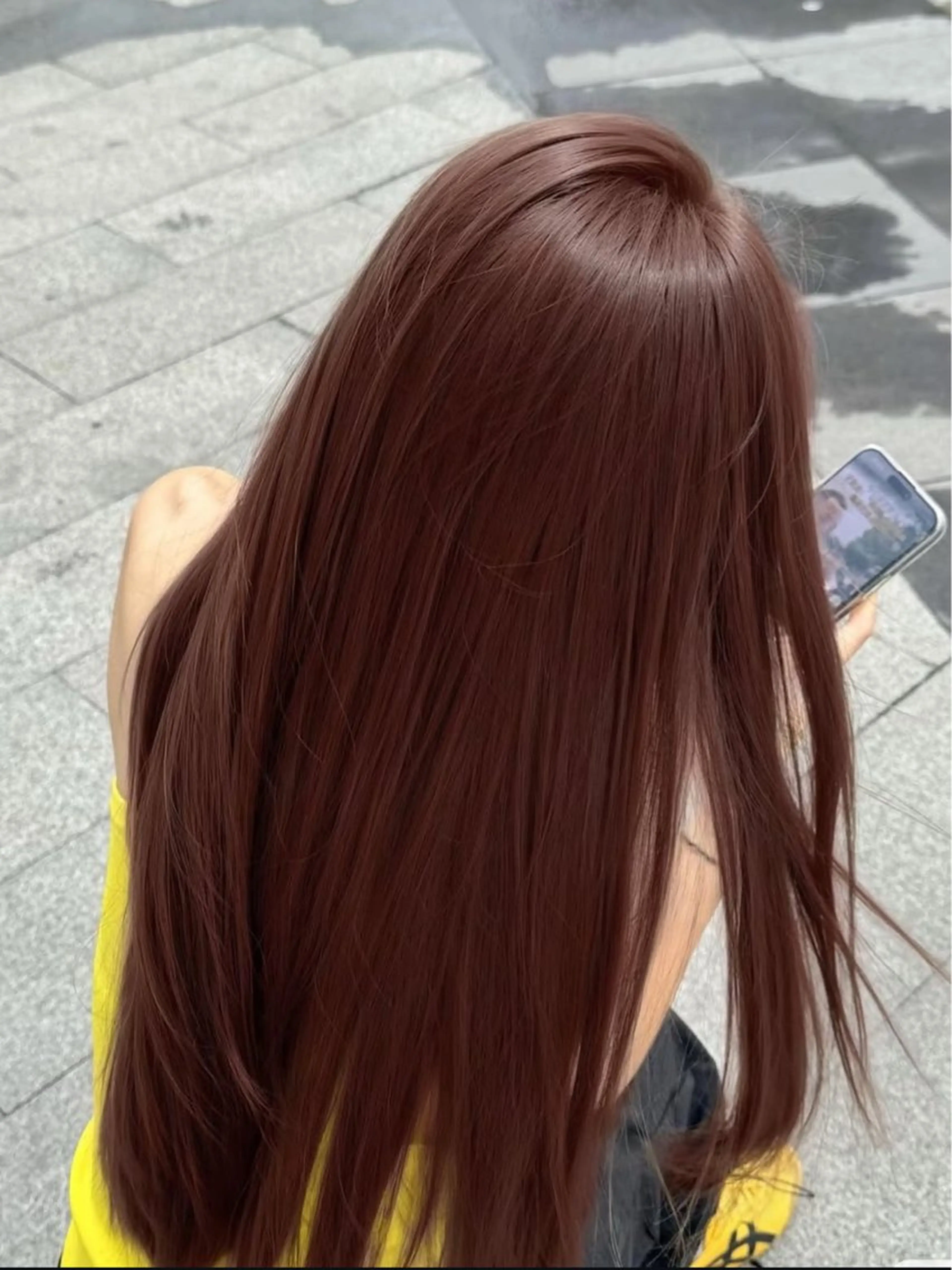 ロング ヘアカラー トリートメント 土田 大珠のヘアスタイル