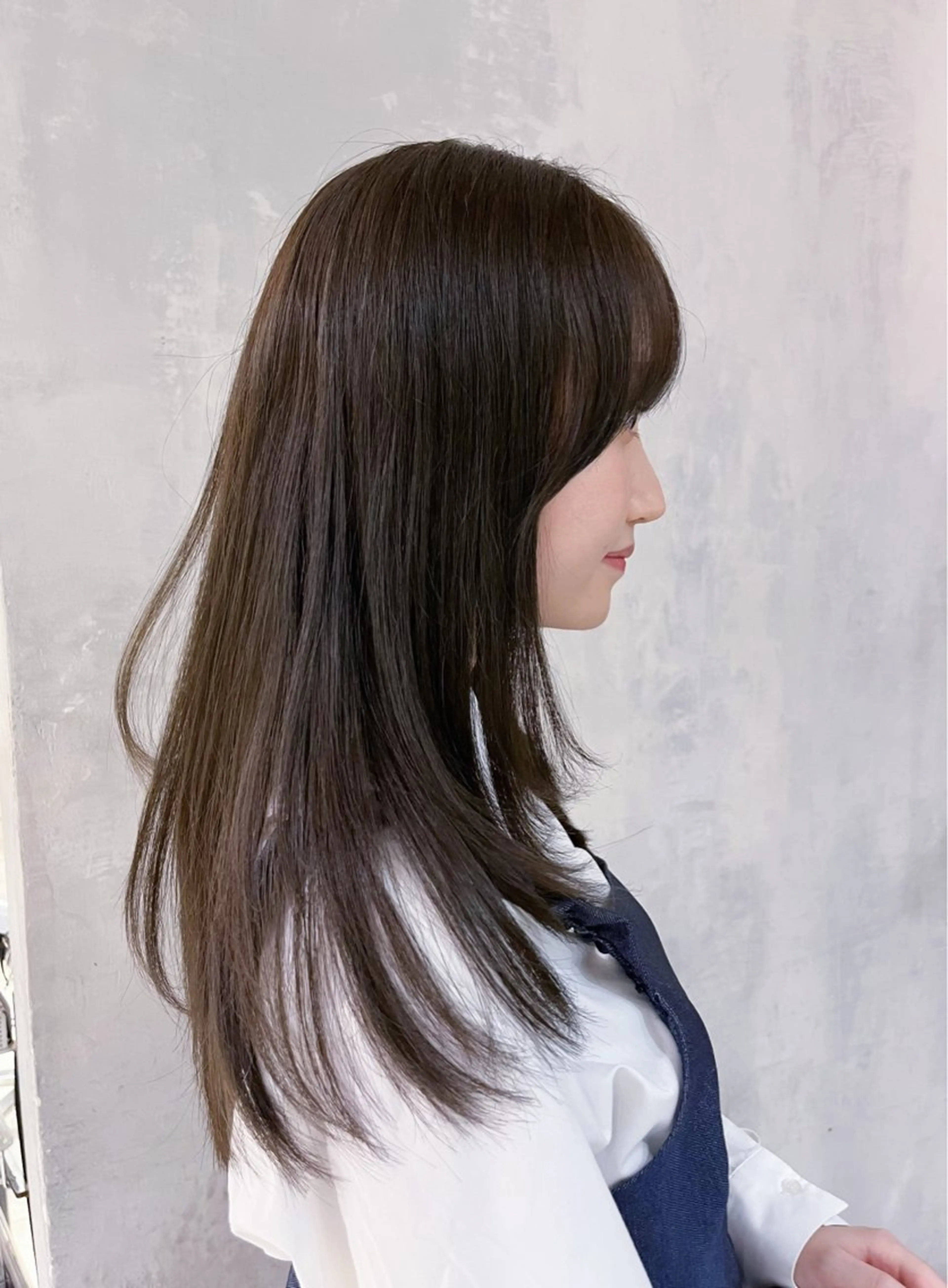 ロング レイヤーカット ローレイヤー stud.所属・髪質改善/韓国ヘア yunaのヘアスタイル
