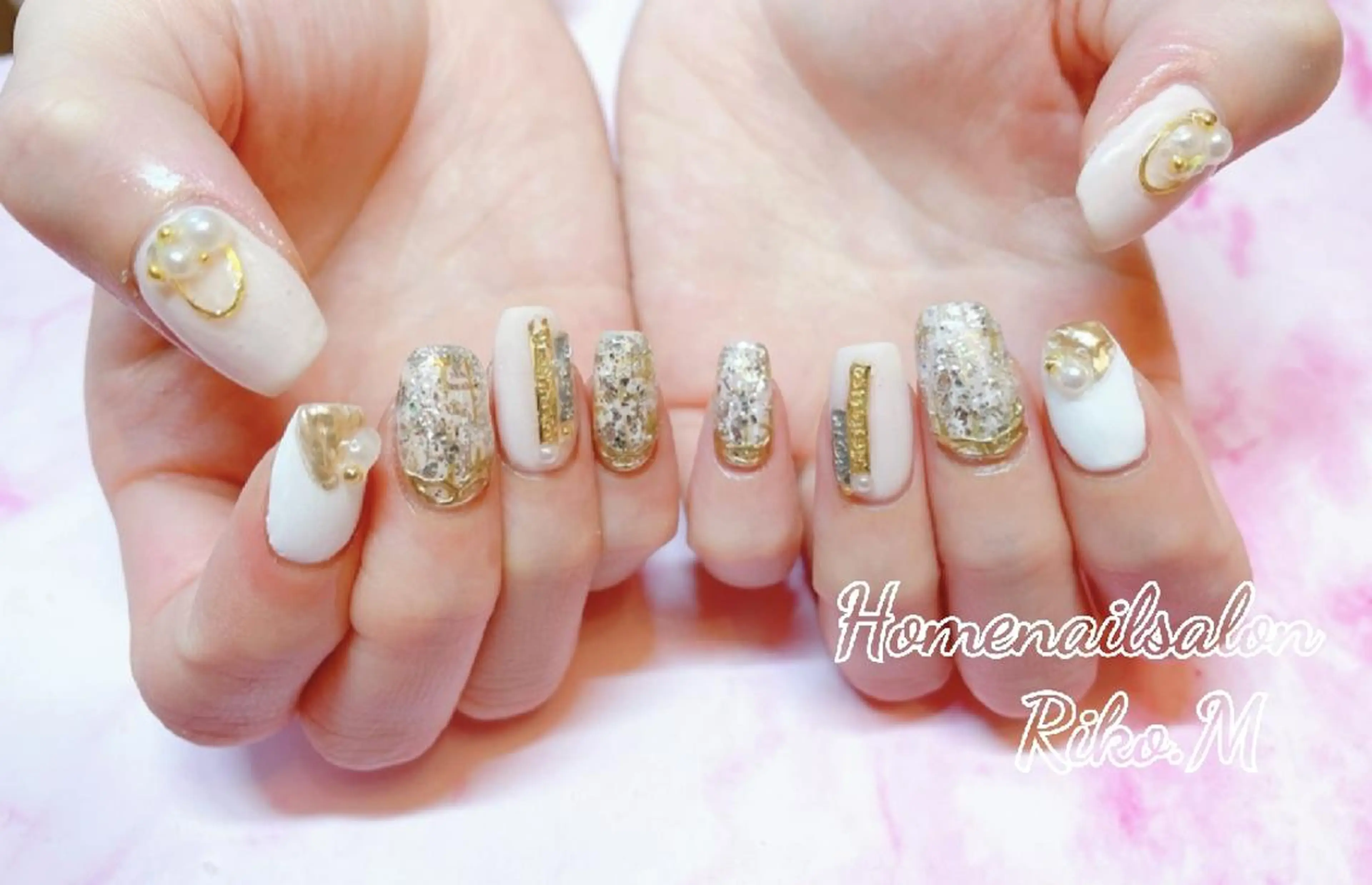 ネイル アートネイル 成人式 ツイードネイル nailsalon Riko.Mのネイルデザイン