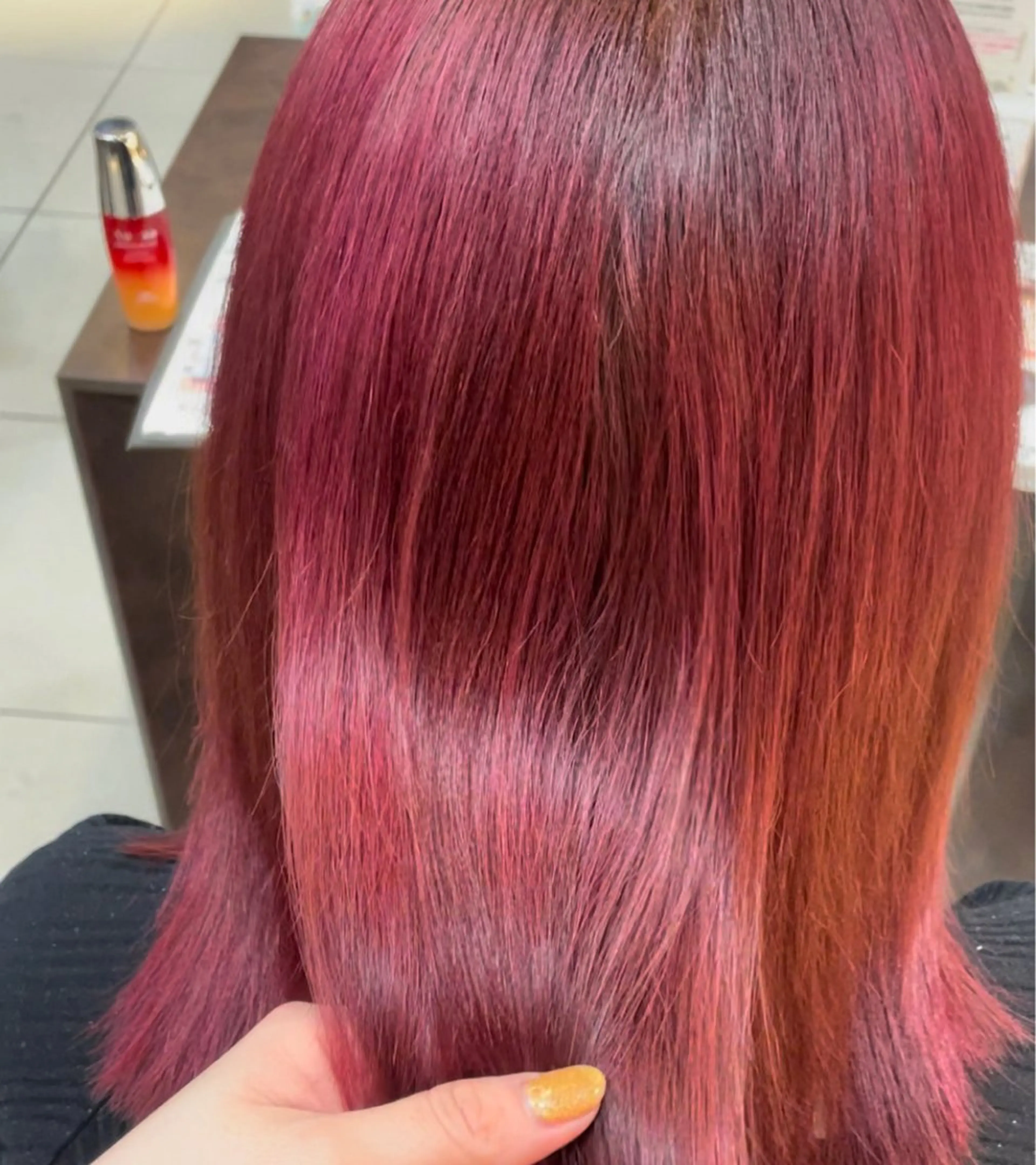 セミロング カラー ヘアカラー 🤎韓国ヘア ベージュ まゆか🤎のヘアスタイル