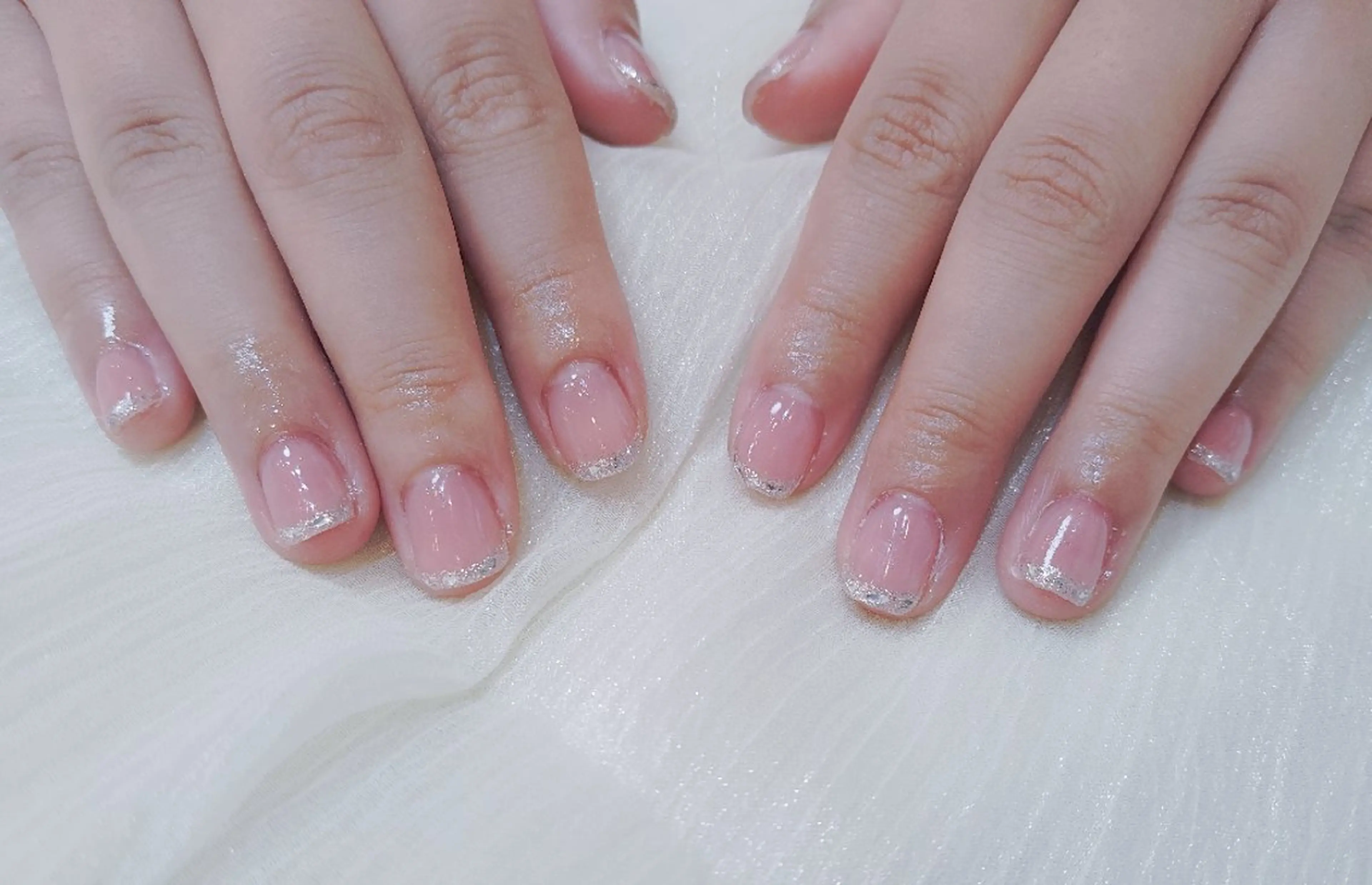 ネイル フレンチネイル ガラスフレンチ MIYUKI  美桜のネイルデザイン