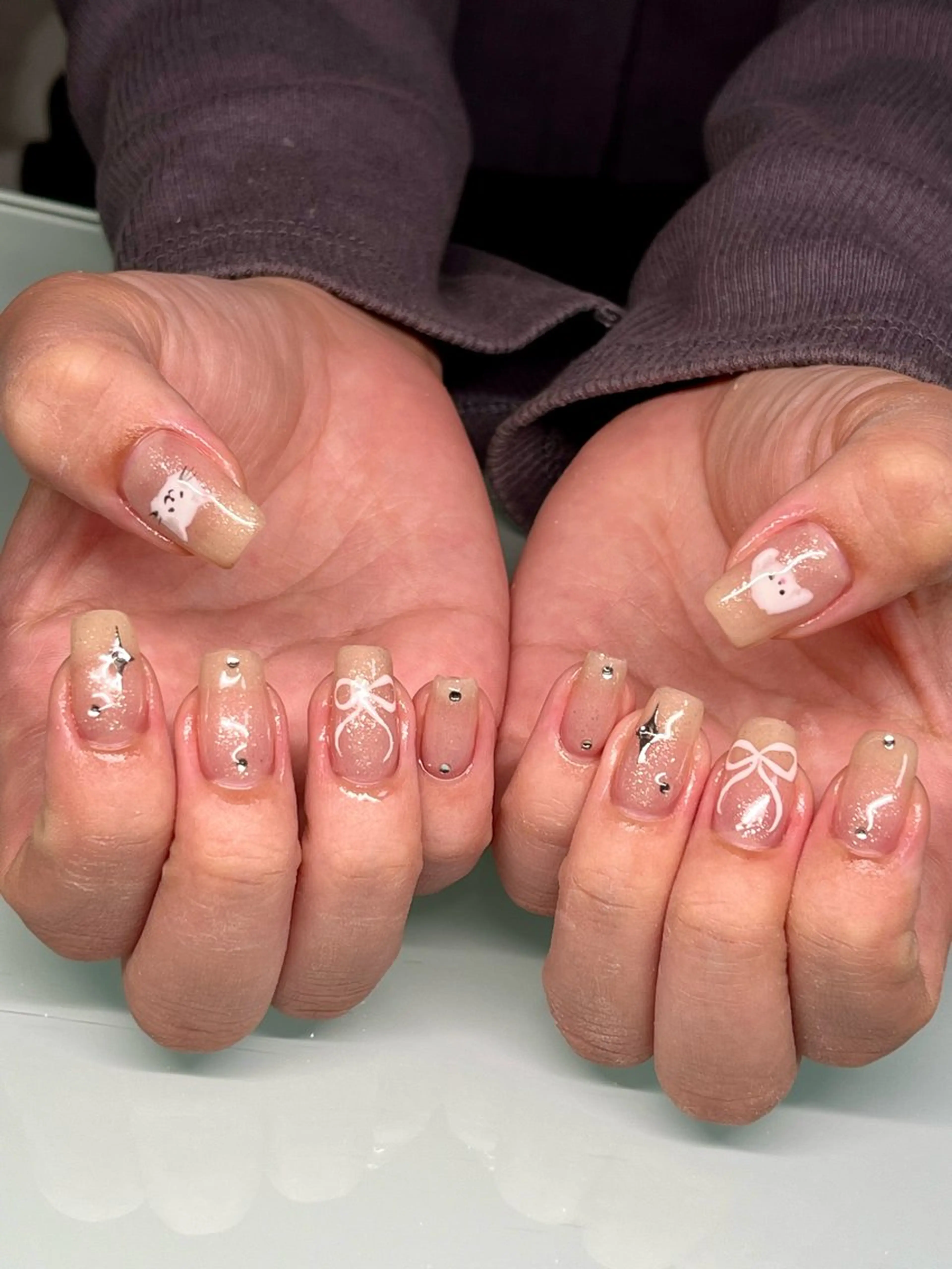 ネイル 韓国ネイル ハンドネイル NailByua 武蔵新城徒歩4分のネイルデザイン