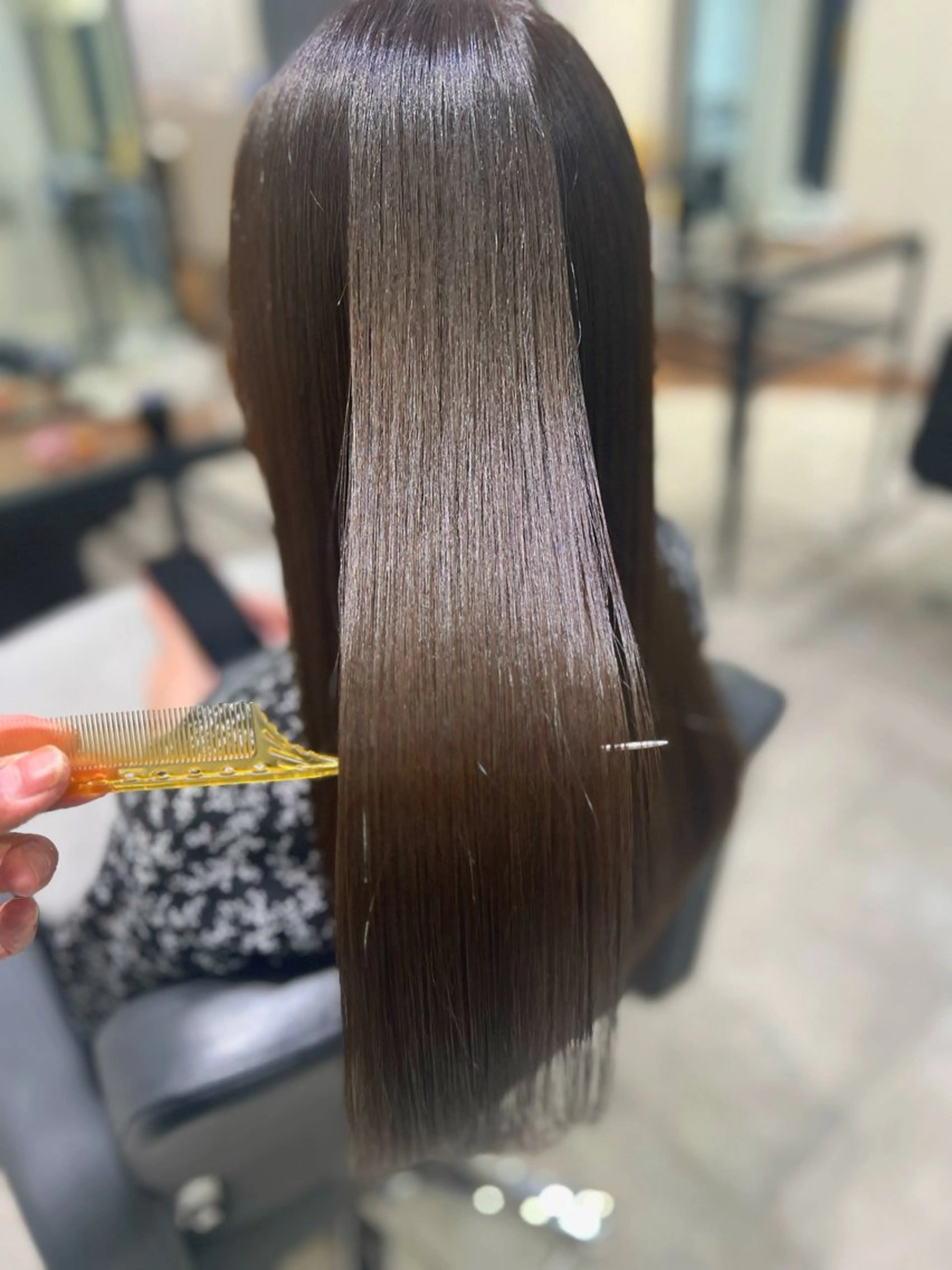 ロング カラー ケアカラー 髪質改善 縮毛矯正 トリートメント カット ヘアカラー トリートメント 🌿海山龍馬🌿韓国 ヘア/レイヤーカットのヘアスタイル