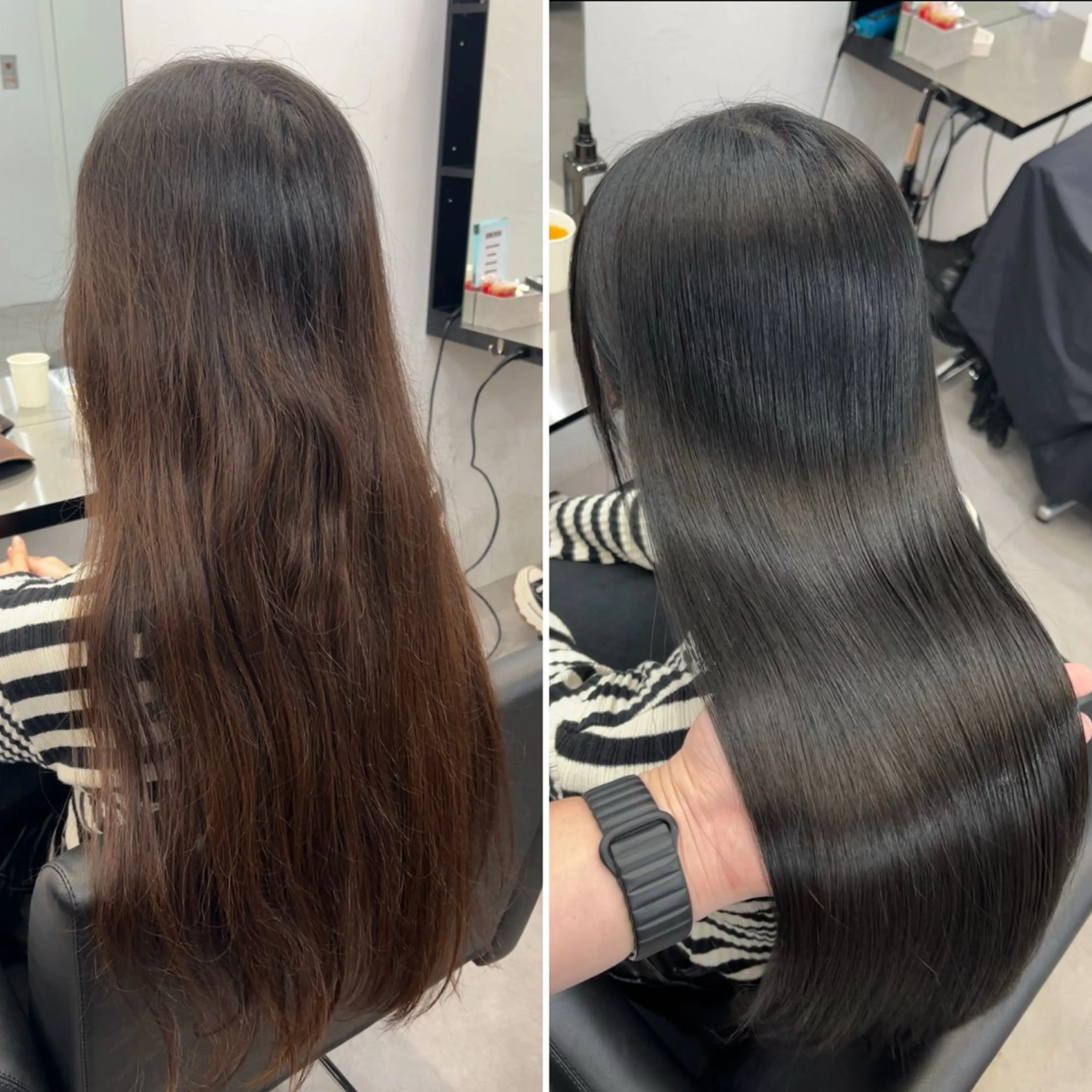 ロング カット ヘアカラー 縮毛矯正 トリートメント 【髪質改善】縮毛矯正 /core梅田/西尾のヘアスタイル