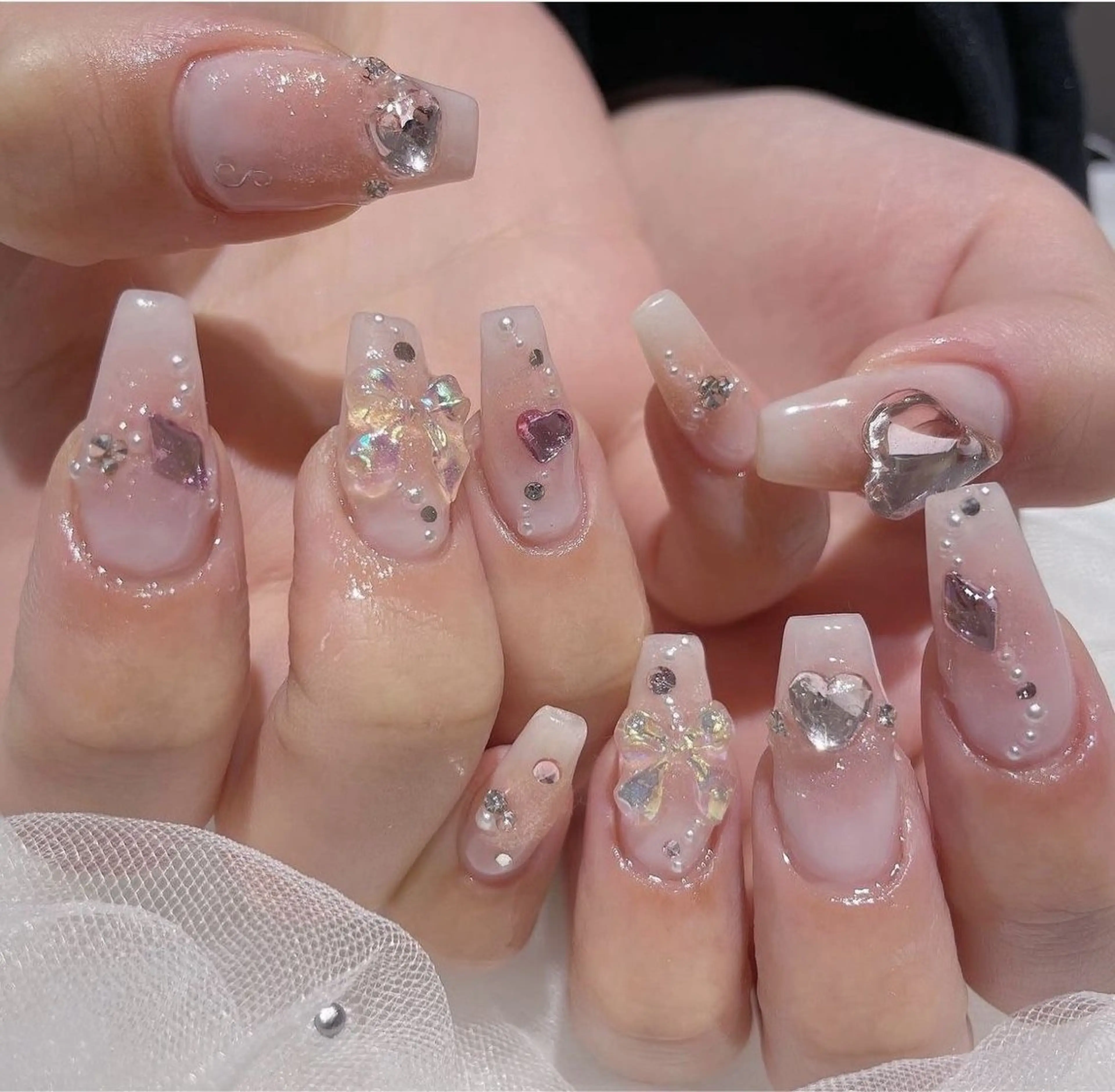 ネイル アートネイル オーロラネイル ブルー チークネイル フットネイル ハンドネイル NICY NAIL所属・NICY NAIL 池袋のネイルデザイン