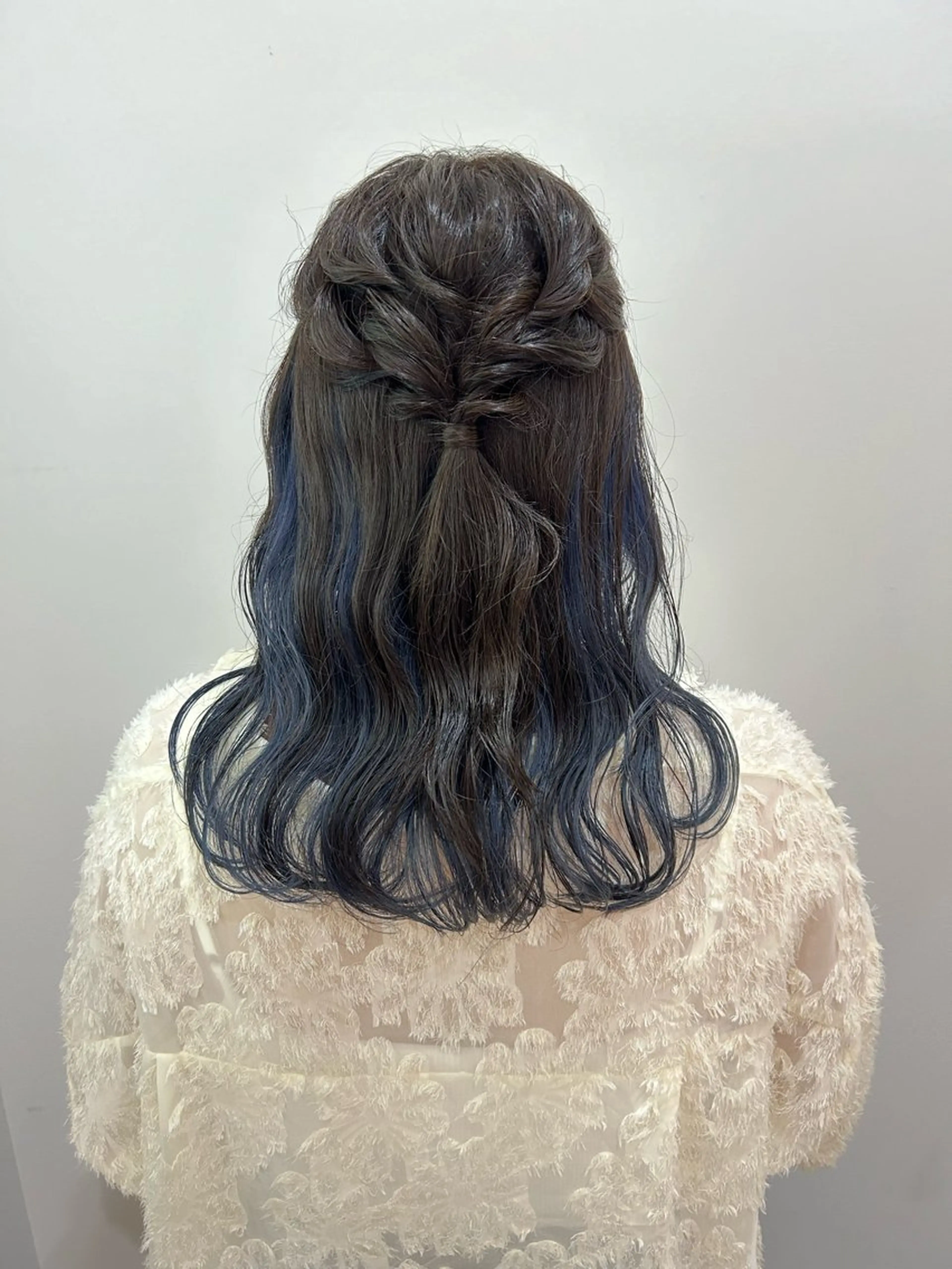 セミロング カラー アッシュ ネイビーカラー ヘアカラー お顔まわりカット/ 暖色カラー🍑Amiのその他イメージ