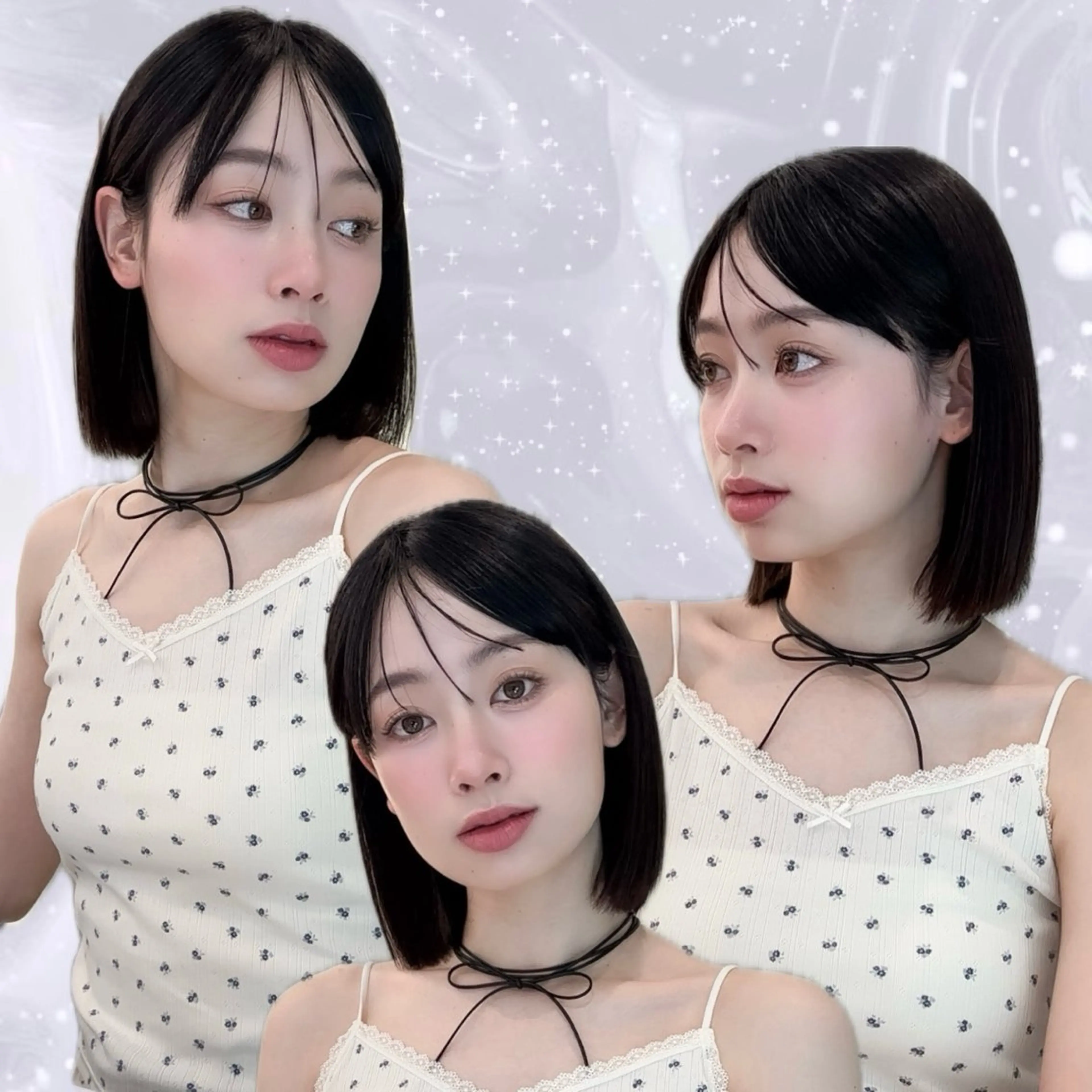 ミディアム カット 縮毛矯正 トリートメント 縮毛矯正/韓国ヘア /ボブ🪄ミズキのヘアスタイル