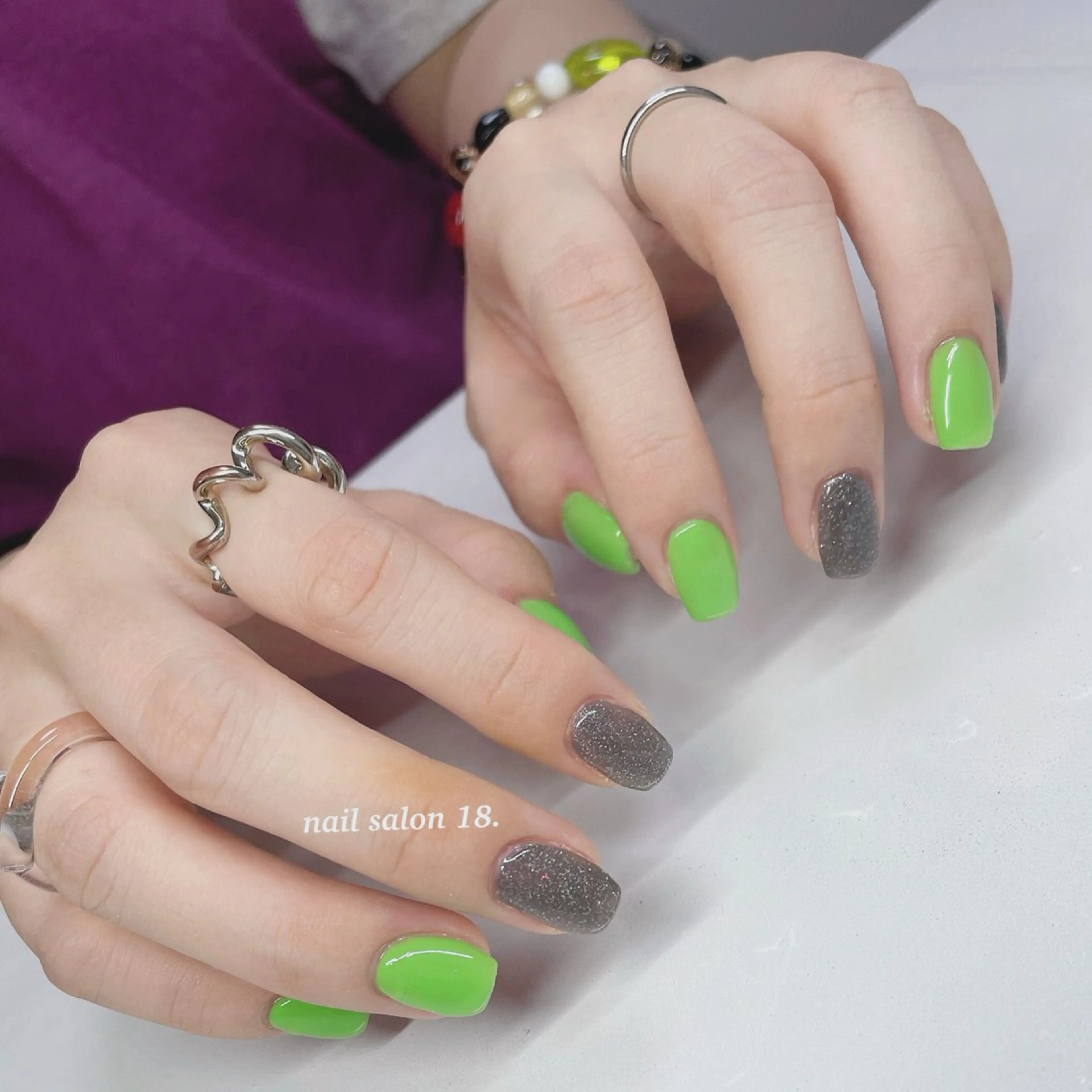 ネイル ハンドネイル nail salon18.所属・nail salon 18.　satokoのネイルデザイン