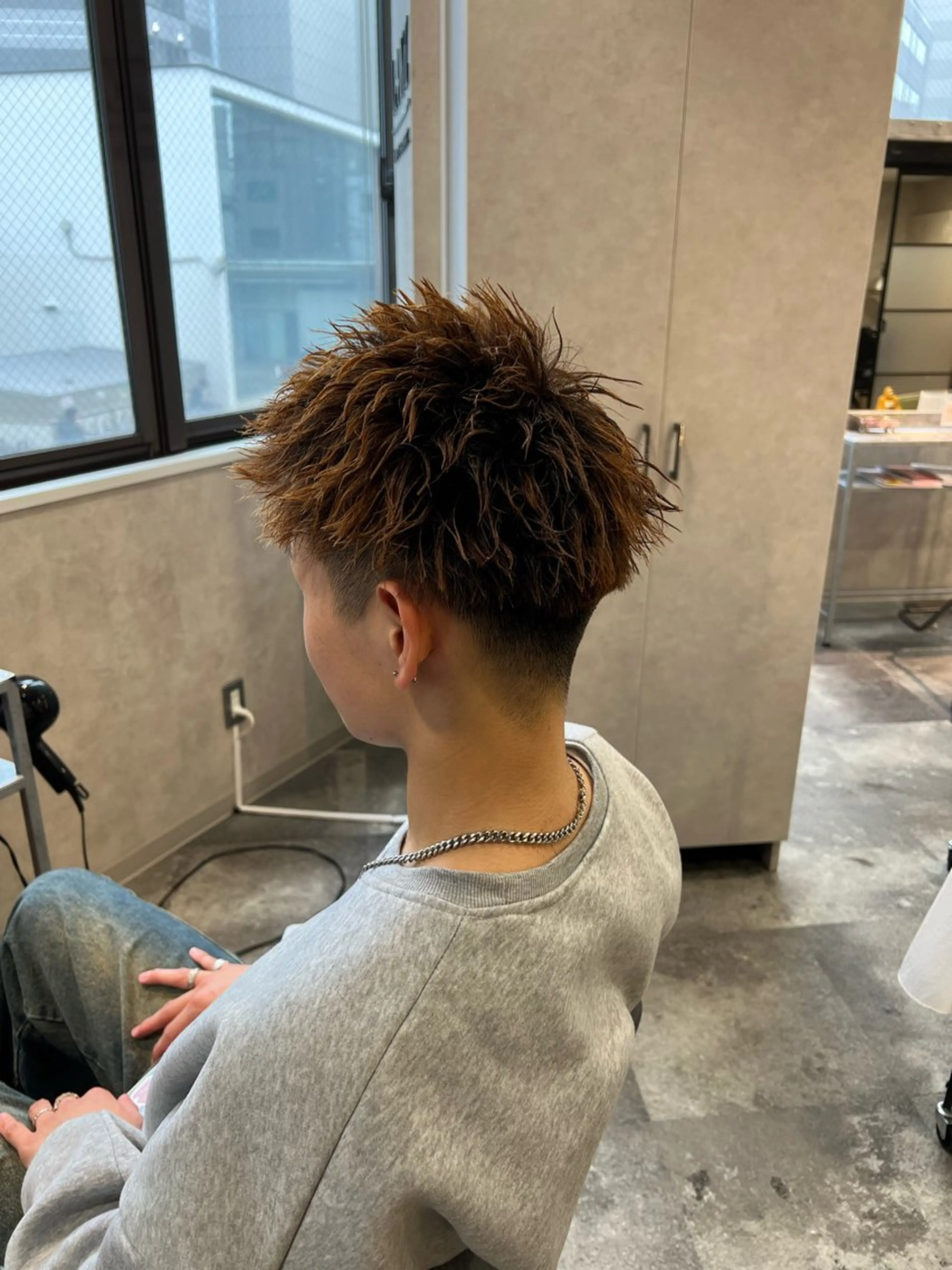 ショート カラー パーマ ヘアアレンジ メンズ メンズパーマ スパイキーショート ショートヘア カット パーマ メンズ特化/カラー/ パーマ/ケイシンのヘアスタイル