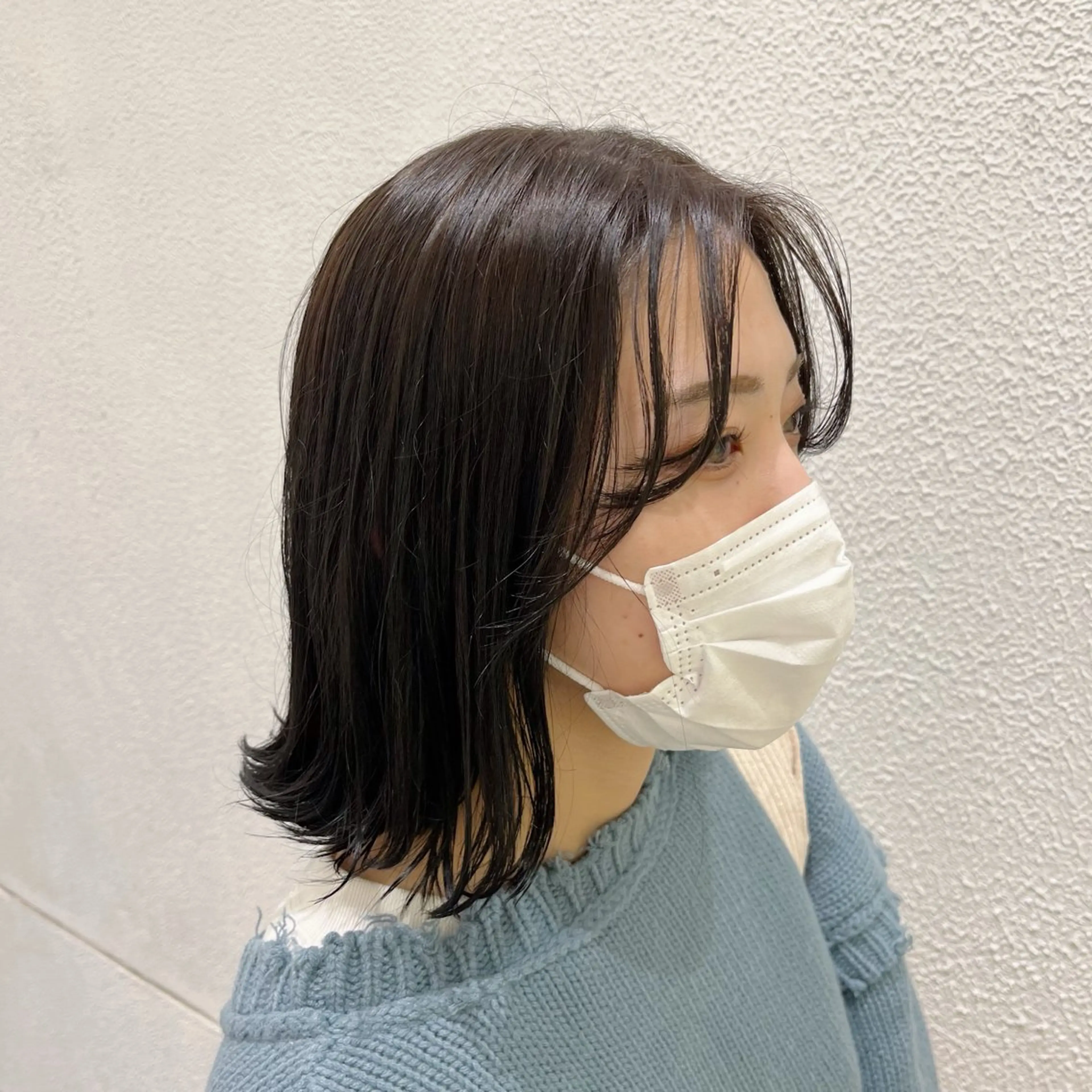 ミディアム カラー ヘアカラー ハイトーンカラー☁️ 西條 楓花のヘアスタイル
