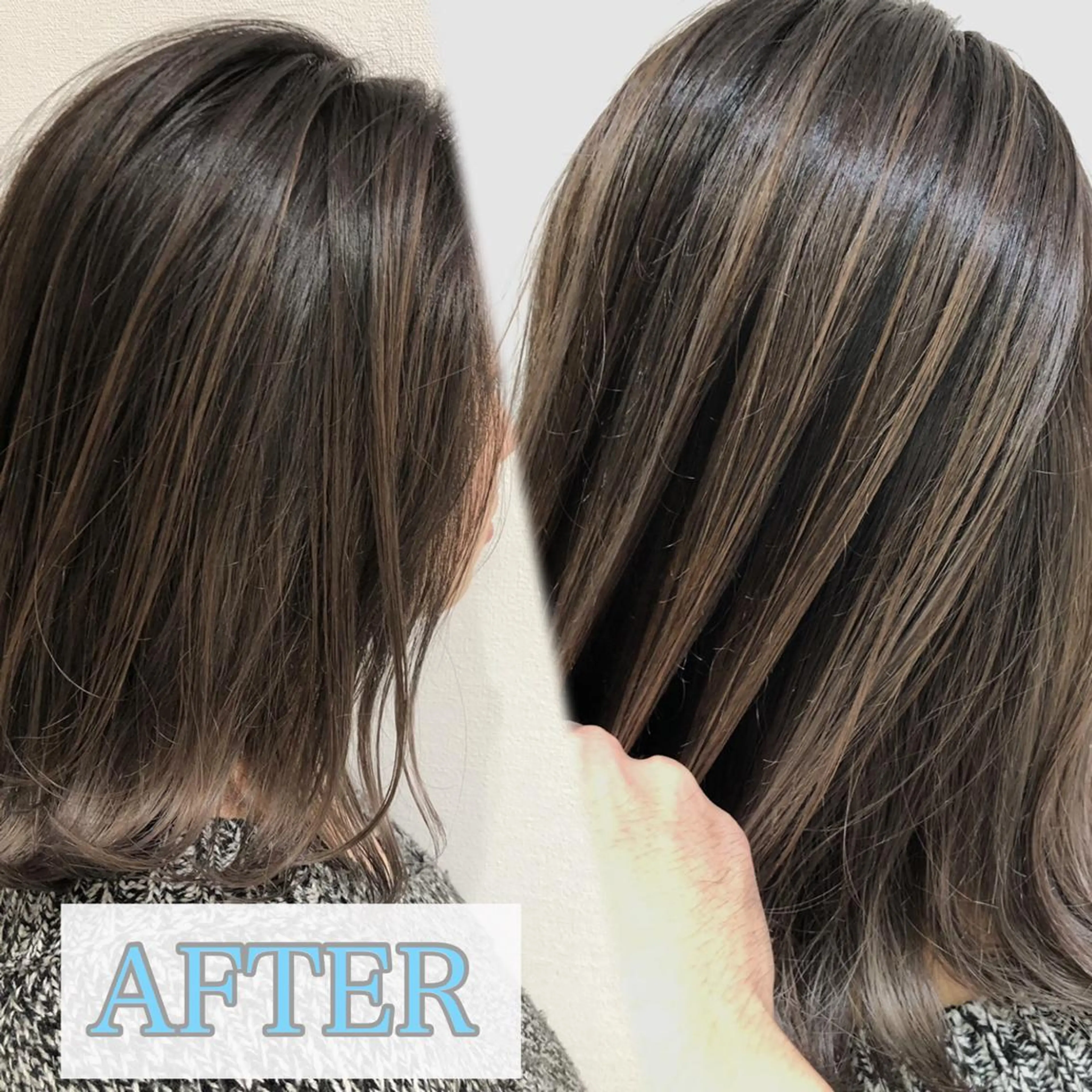 セミロング レイヤーカット 日野・八王子縮毛矯正 ワタナベリョウマのヘアスタイル