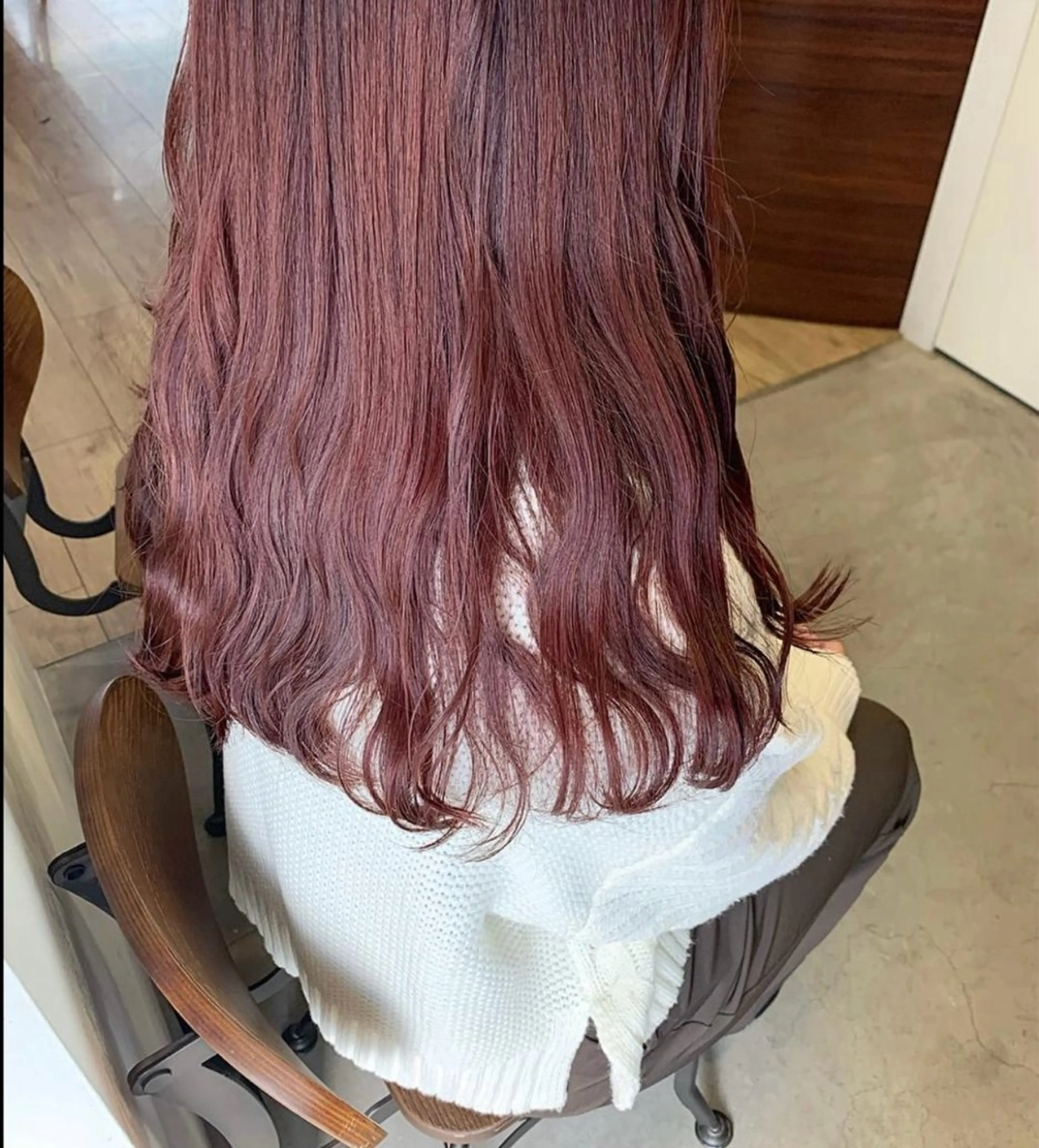 ロング カラー ブラウンカラー レッドカラー レッドブラウン 学生 カット ヘアカラー トリートメント 暖色/まろベージュ/ シカタユウカのヘアスタイル