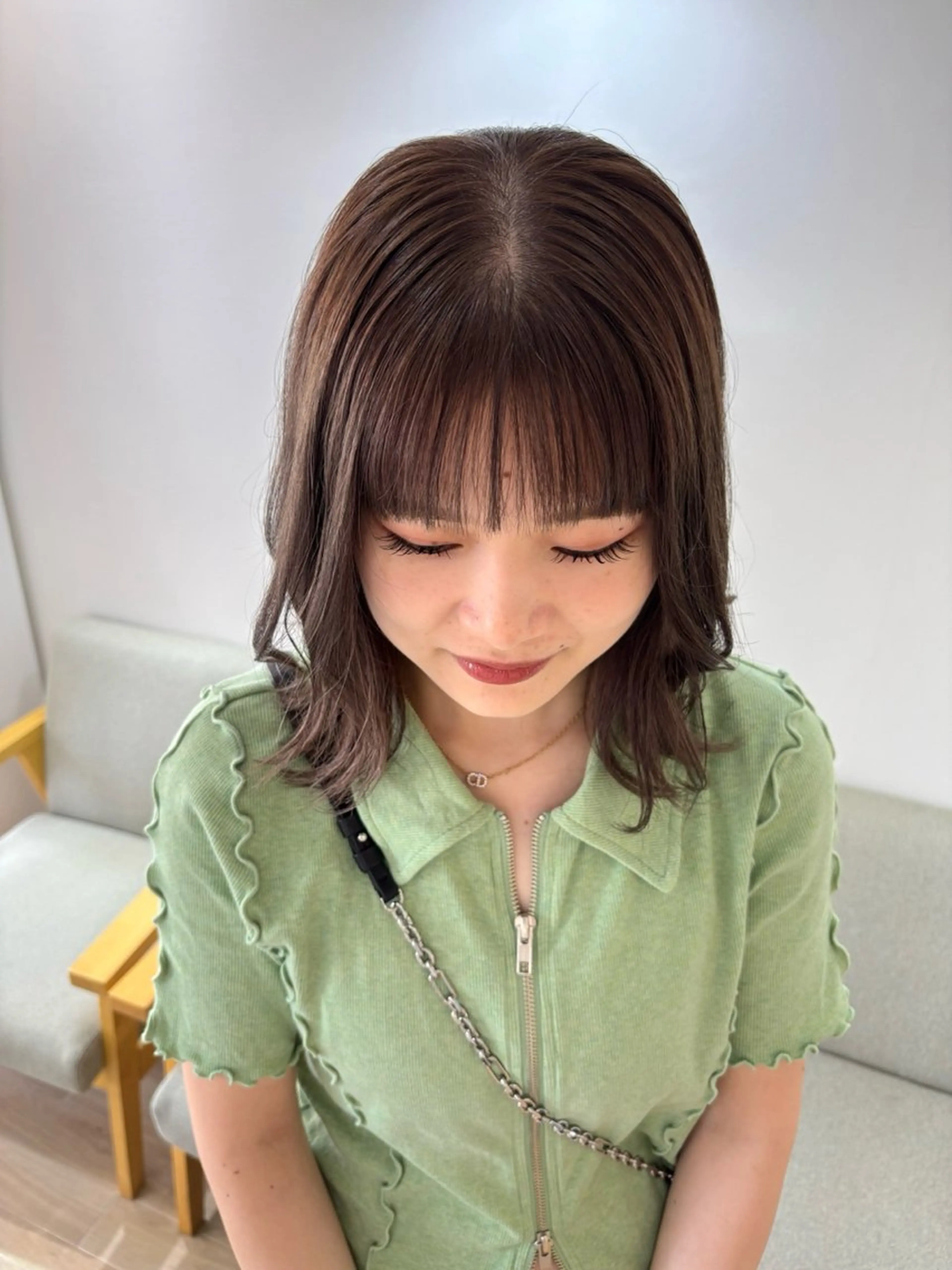 ミディアム カット ヘアカラー トリートメント scena(シーナ)所属・『大西　陸』 透明感color🔆のヘアスタイル