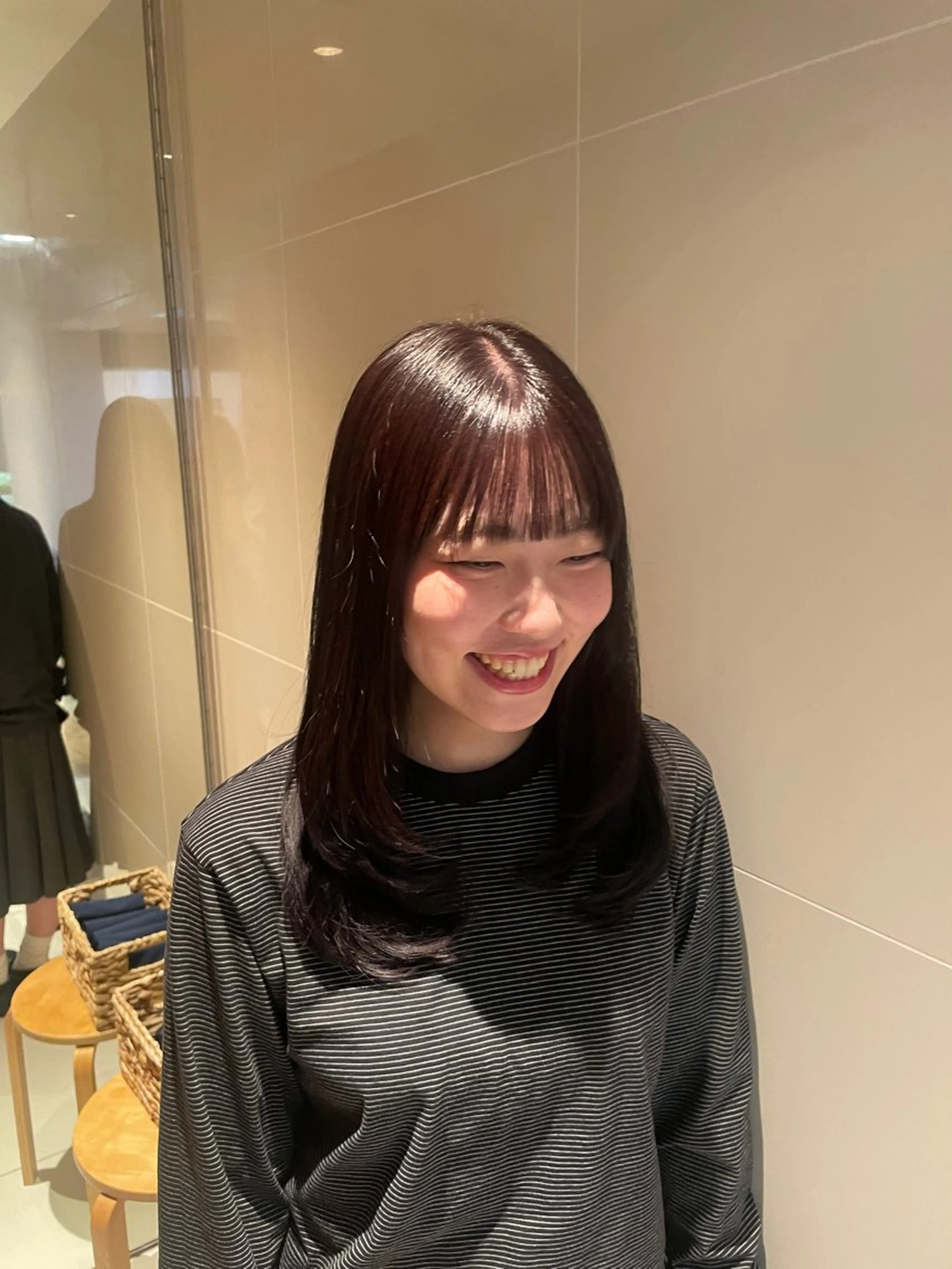 セミロング カラー 透明感カラー レイヤーカット カット ヘアカラー トリートメント 縮毛矯正/レイヤー /ひかるのヘアスタイル