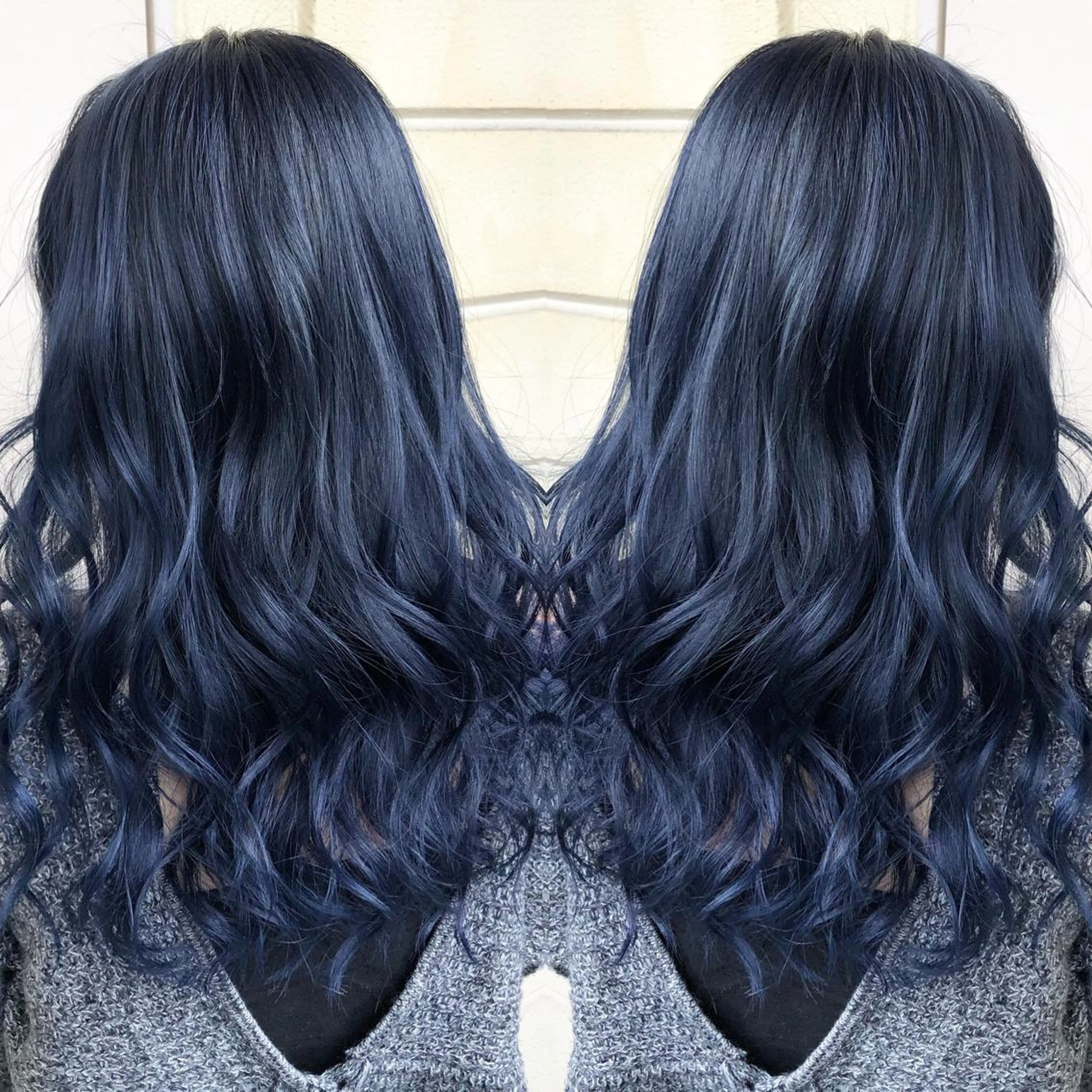 ロング カラー kr2s アメ村のヘアスタイル