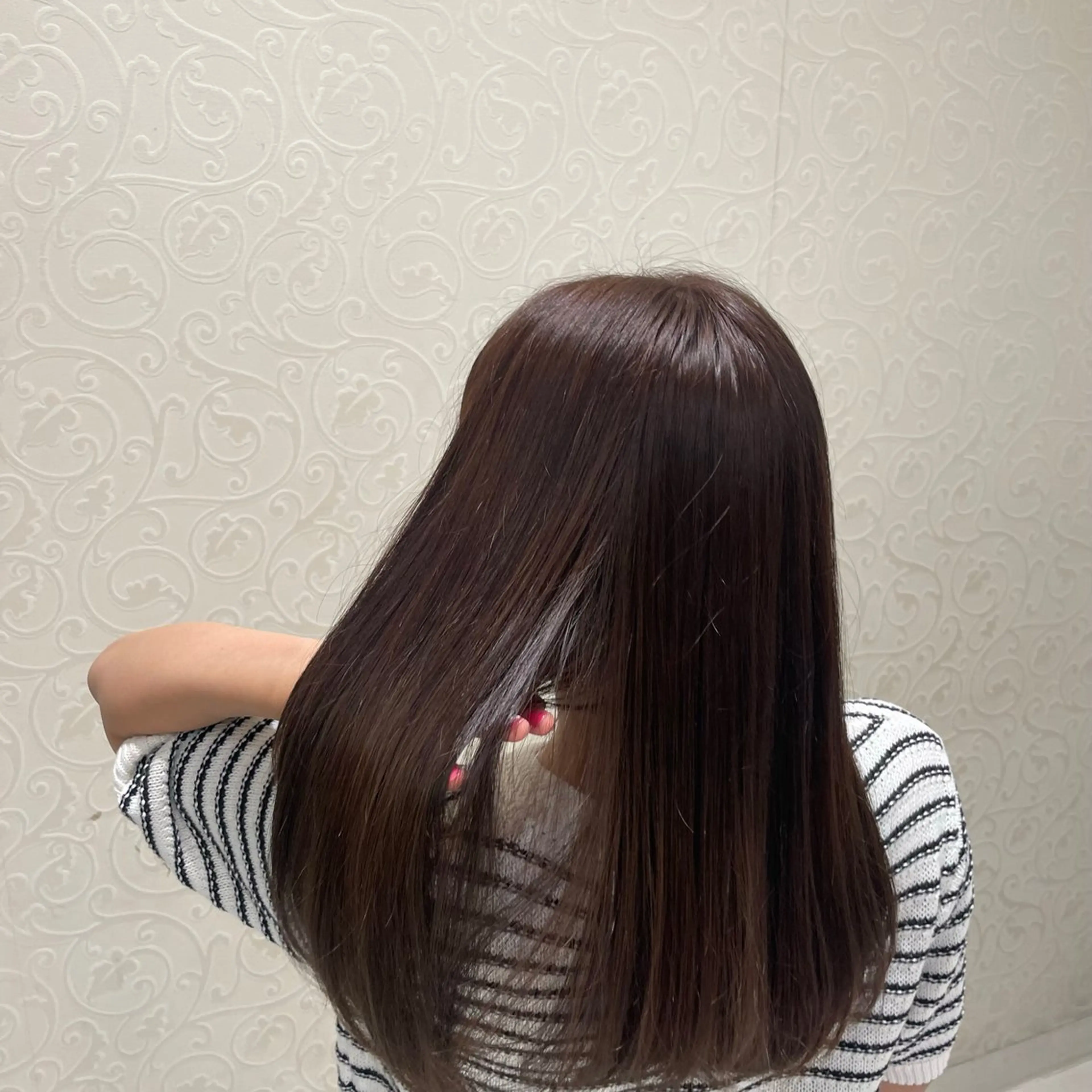 セミロング 縮毛矯正 カット 縮毛矯正 トリートメント 飯田 祥哉のヘアスタイル