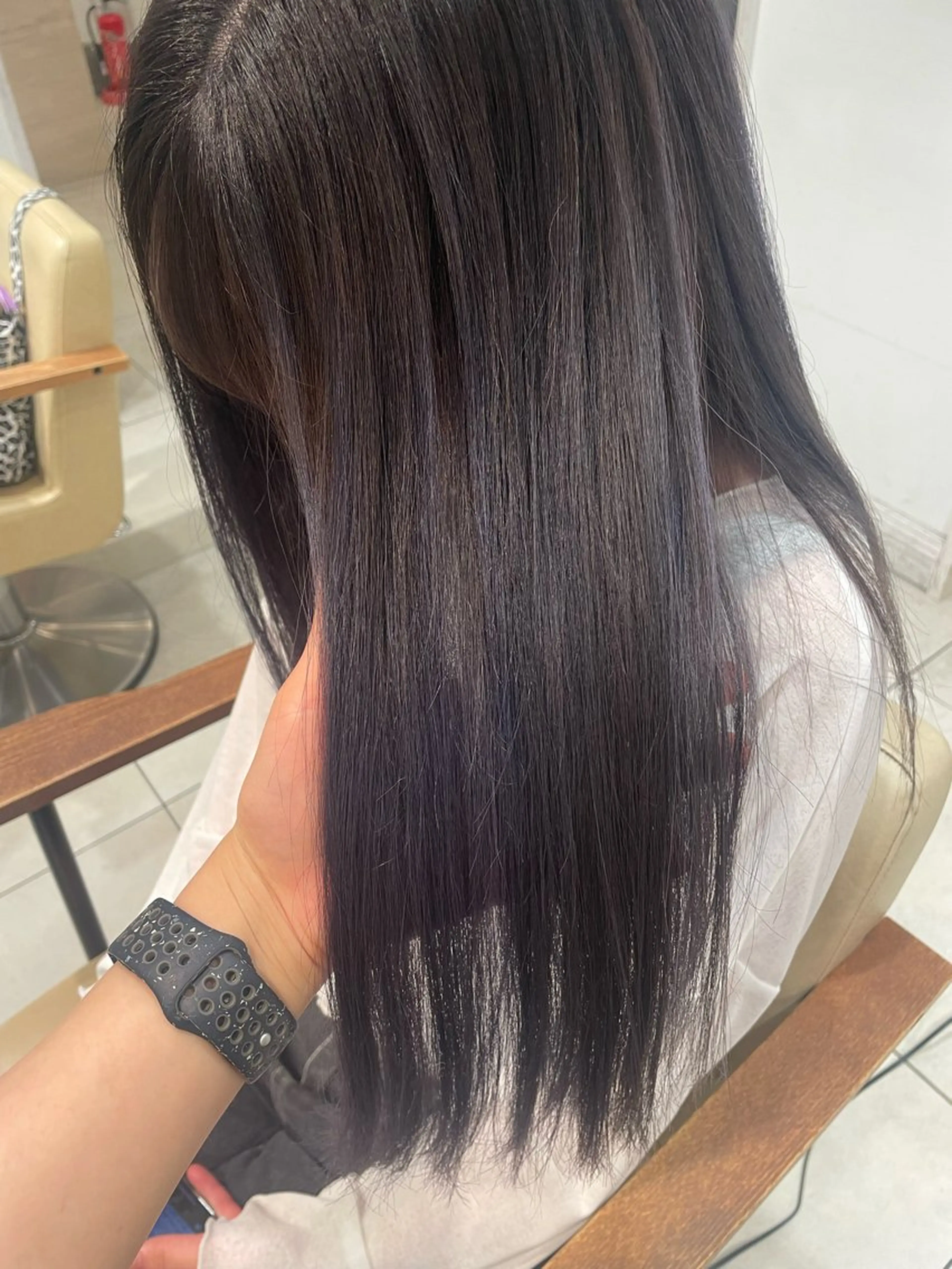 ロング カラー バレイヤージュ レイヤーカット ヘアカラー 遠藤 カンナのヘアスタイル