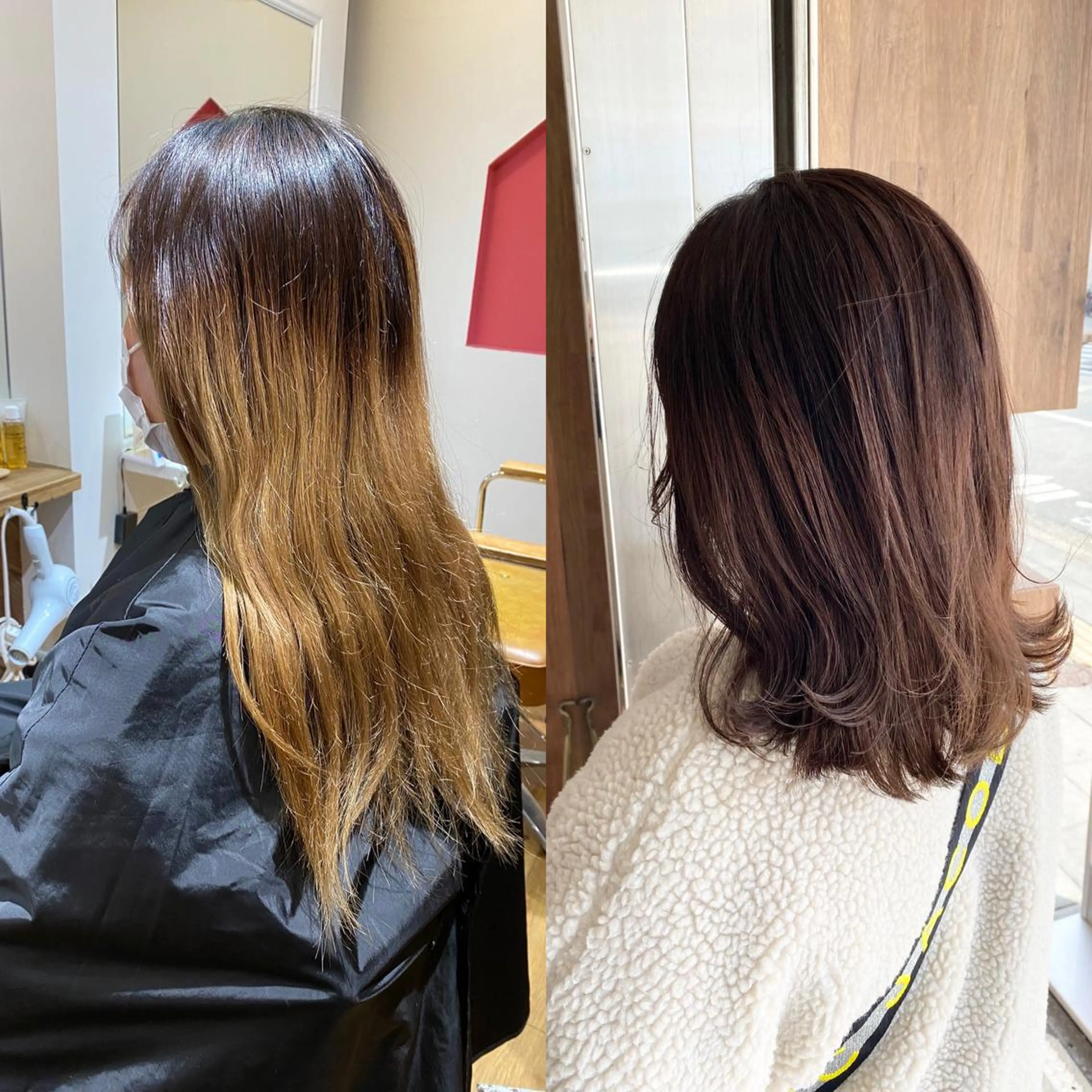 ミディアム アッシュ カット ヘアカラー トリートメント 暗髪透明感カラー/ インナー/小島良太のヘアスタイル