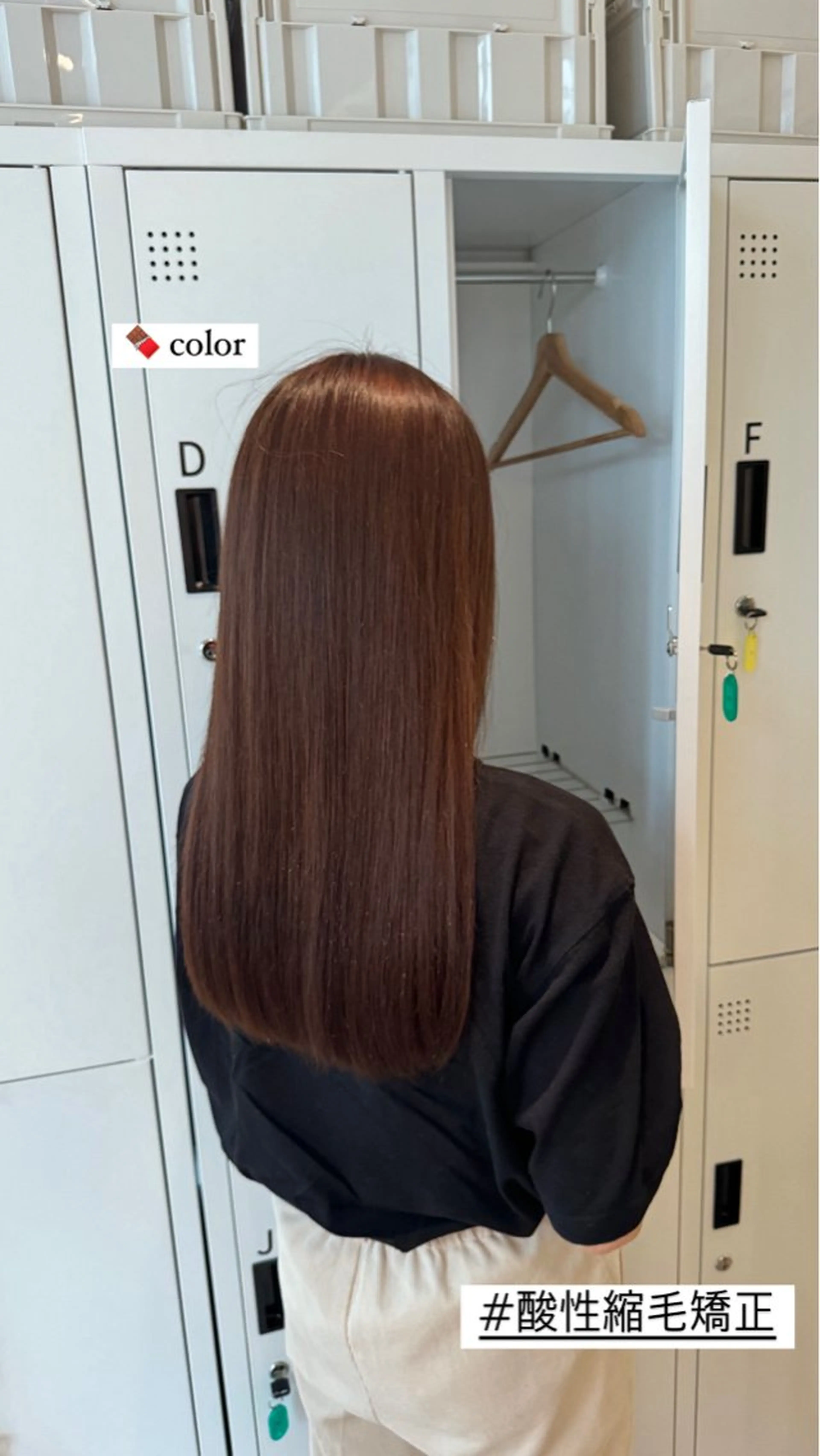 ロング カラー パーマ 縮毛矯正 カット 縮毛矯正 オスズ 🎀´-のヘアスタイル