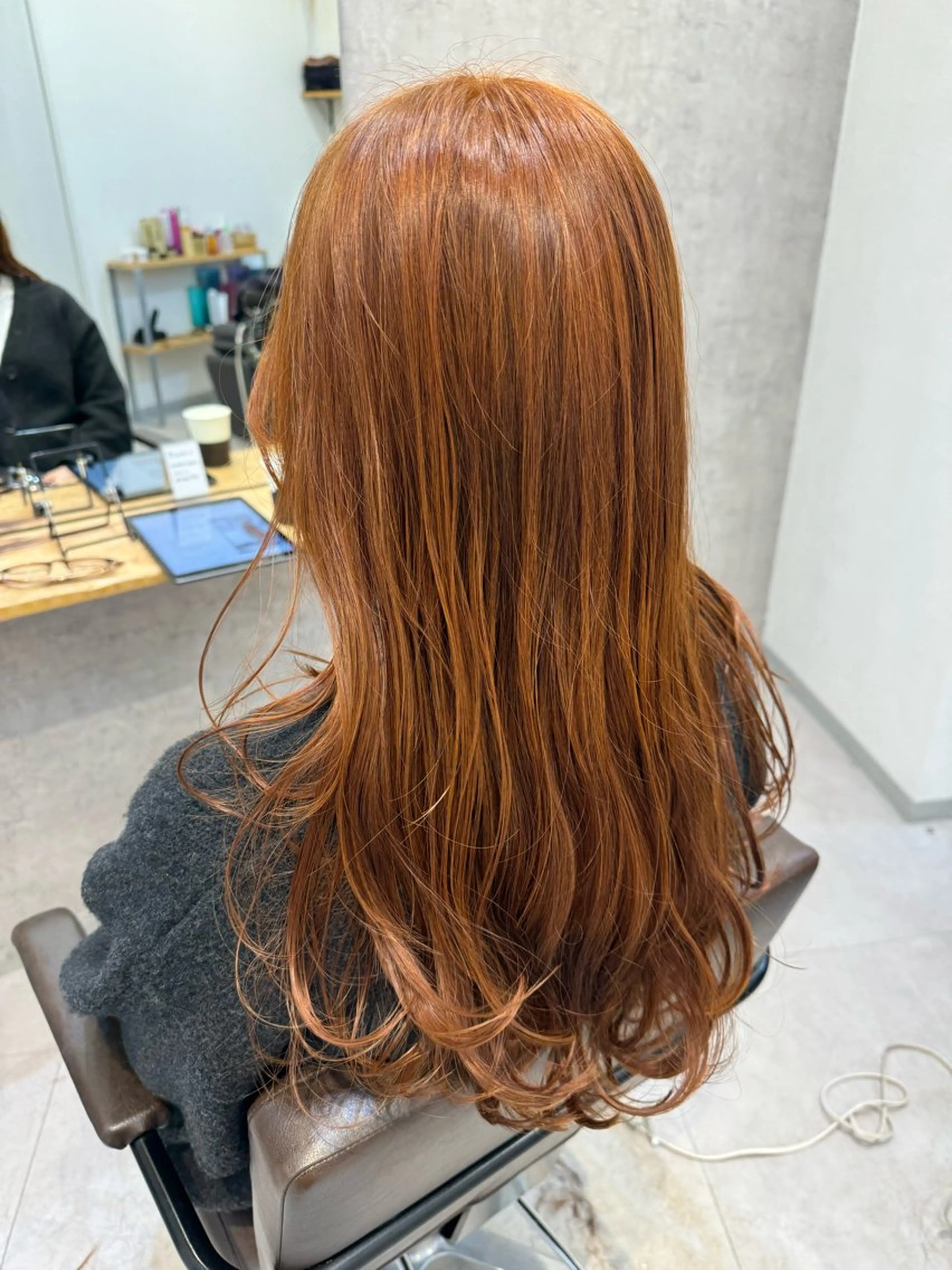 ロング カラー オレンジ カット ヘアカラー トリートメント Dxxxx III所属・女性目線の大人 メンズ*Ayakaのヘアスタイル