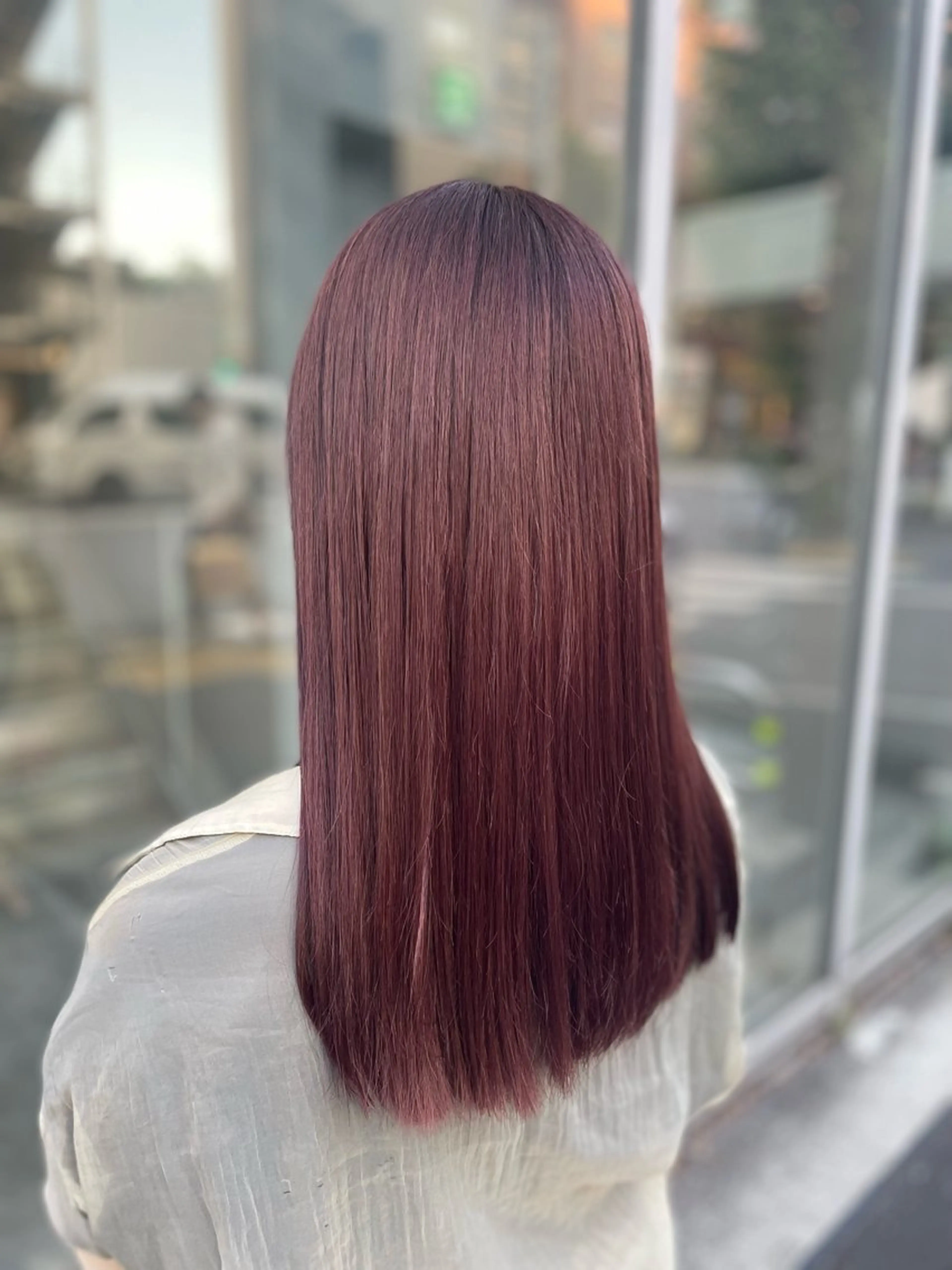 ロング カラー ヘアアレンジ 赤み消しブラウン プロ🐿けんご🐿のヘアスタイル