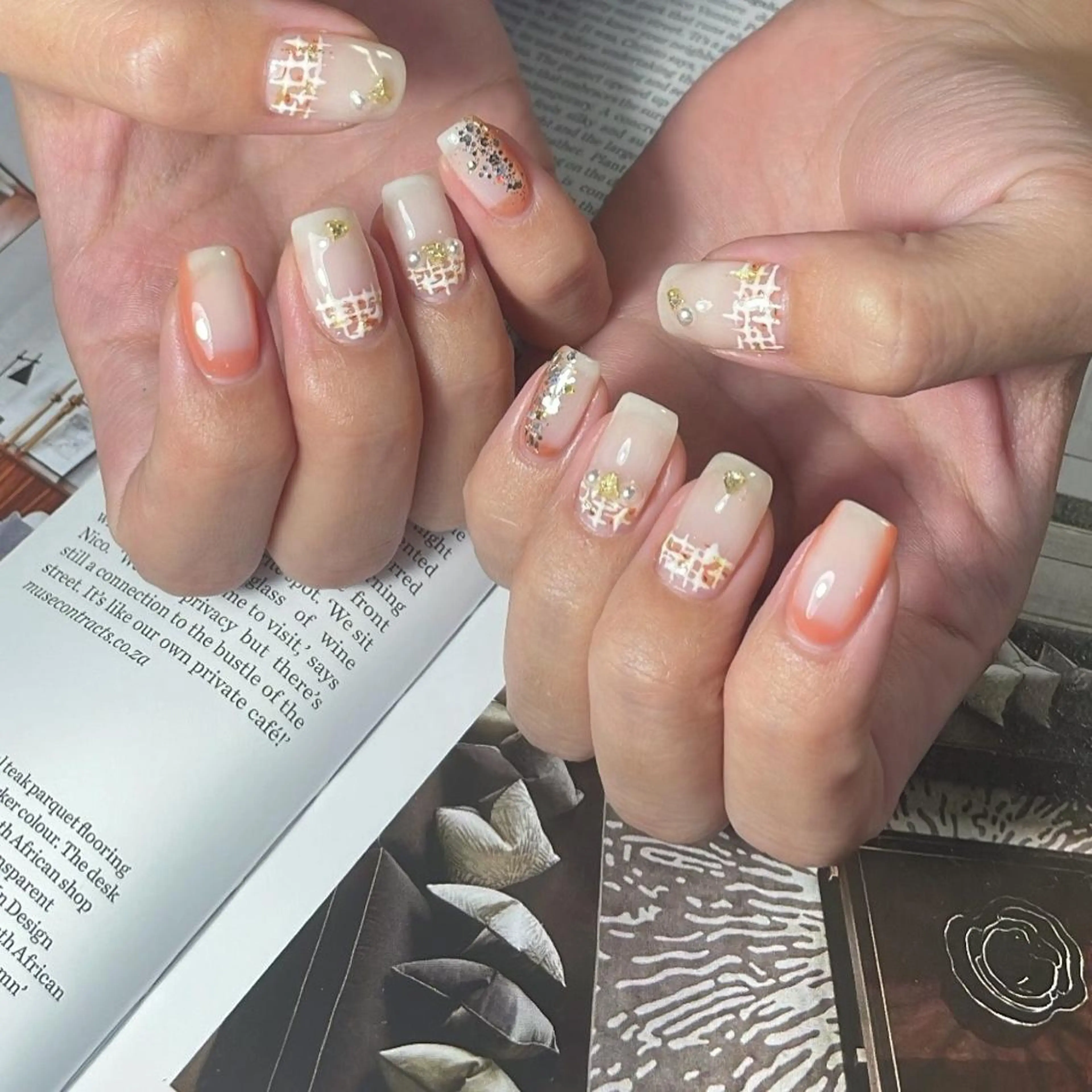 ネイル ツイードネイル Lofinails ちひろのネイルデザイン