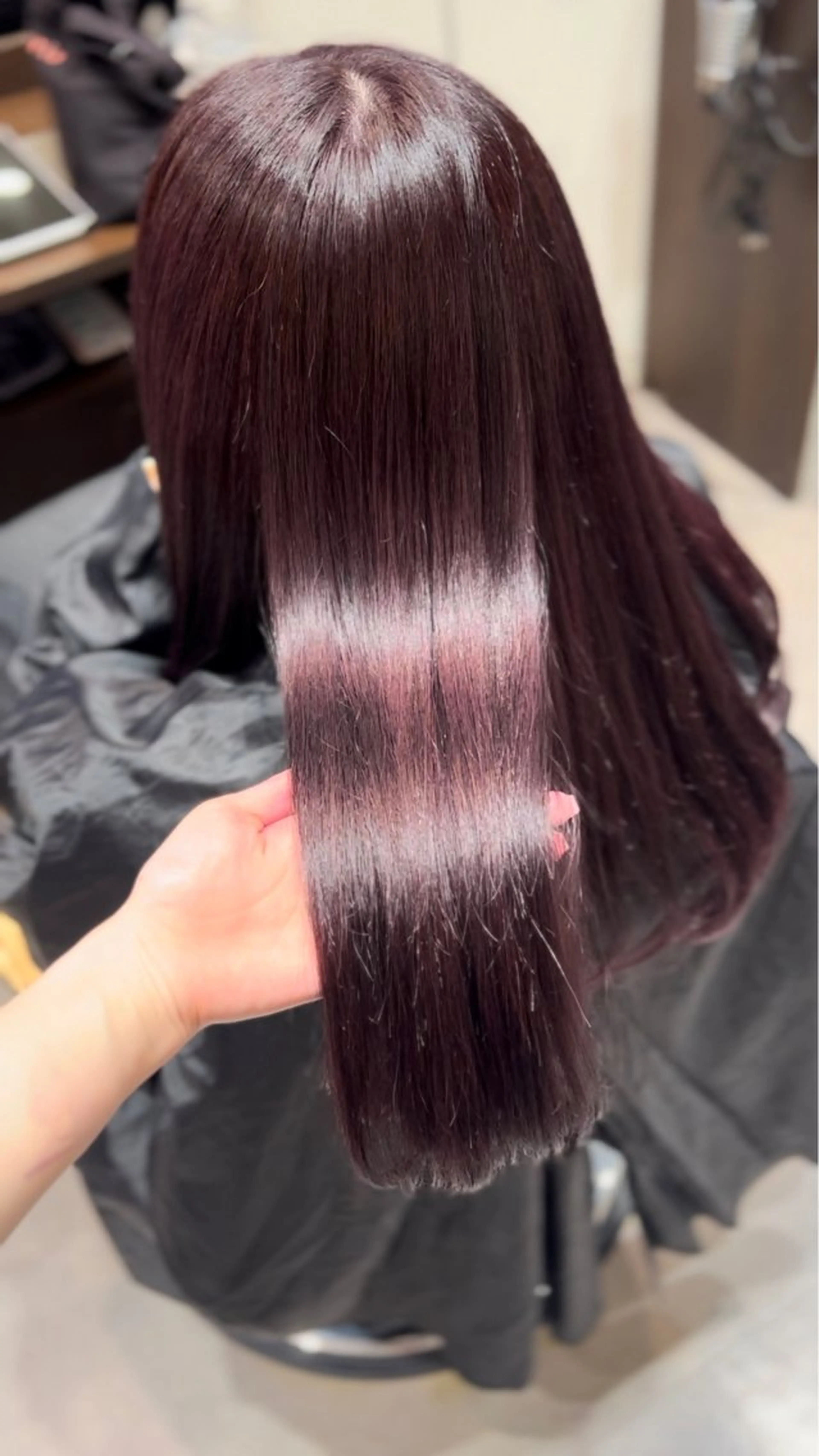 セミロング ラベンダーブラウン ピンクブラウン ピンクラベンダー 縮毛矯正 ヘアカラー 縮毛矯正 トリートメント Ami♡表参道 ピンク/ラベンダーのヘアスタイル