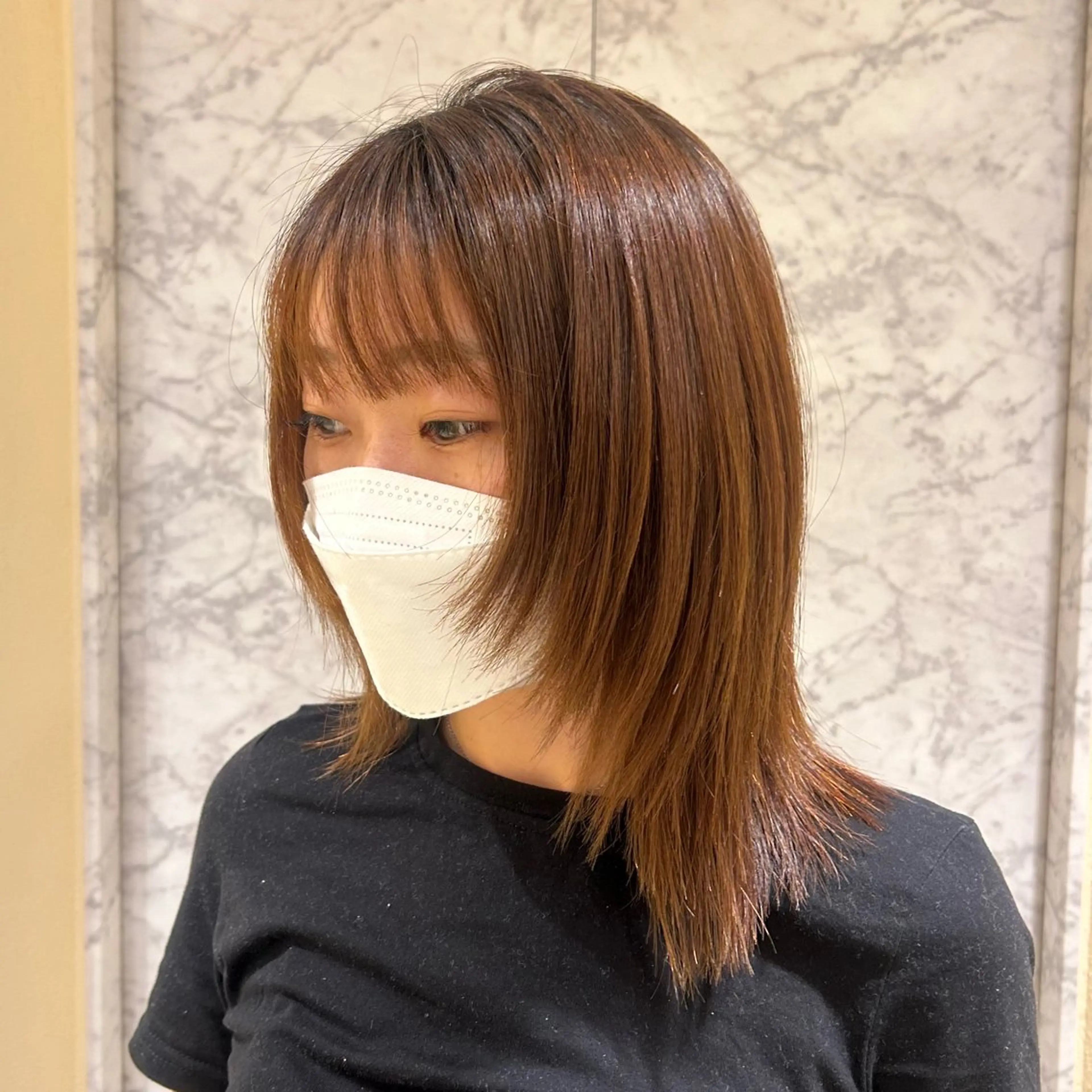 ミディアム カット 🫧透明感明るめカラ ー🫧大西あずきのヘアスタイル