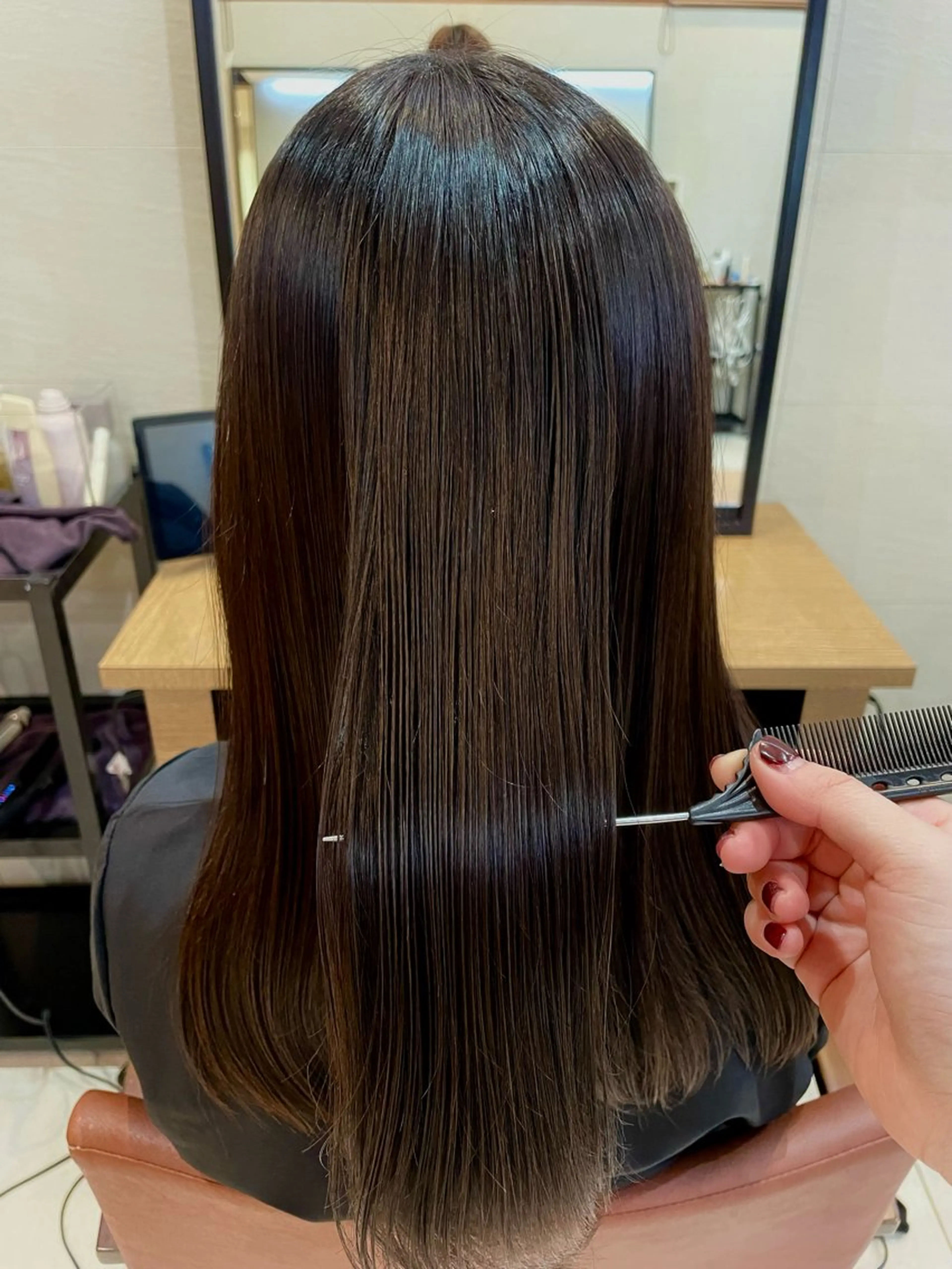 ロング カラー ヘアアレンジ トリートメント ヘアカラー トリートメント 🎈ブリーチなし暖色 カラー/レッド/ゆいのヘアスタイル