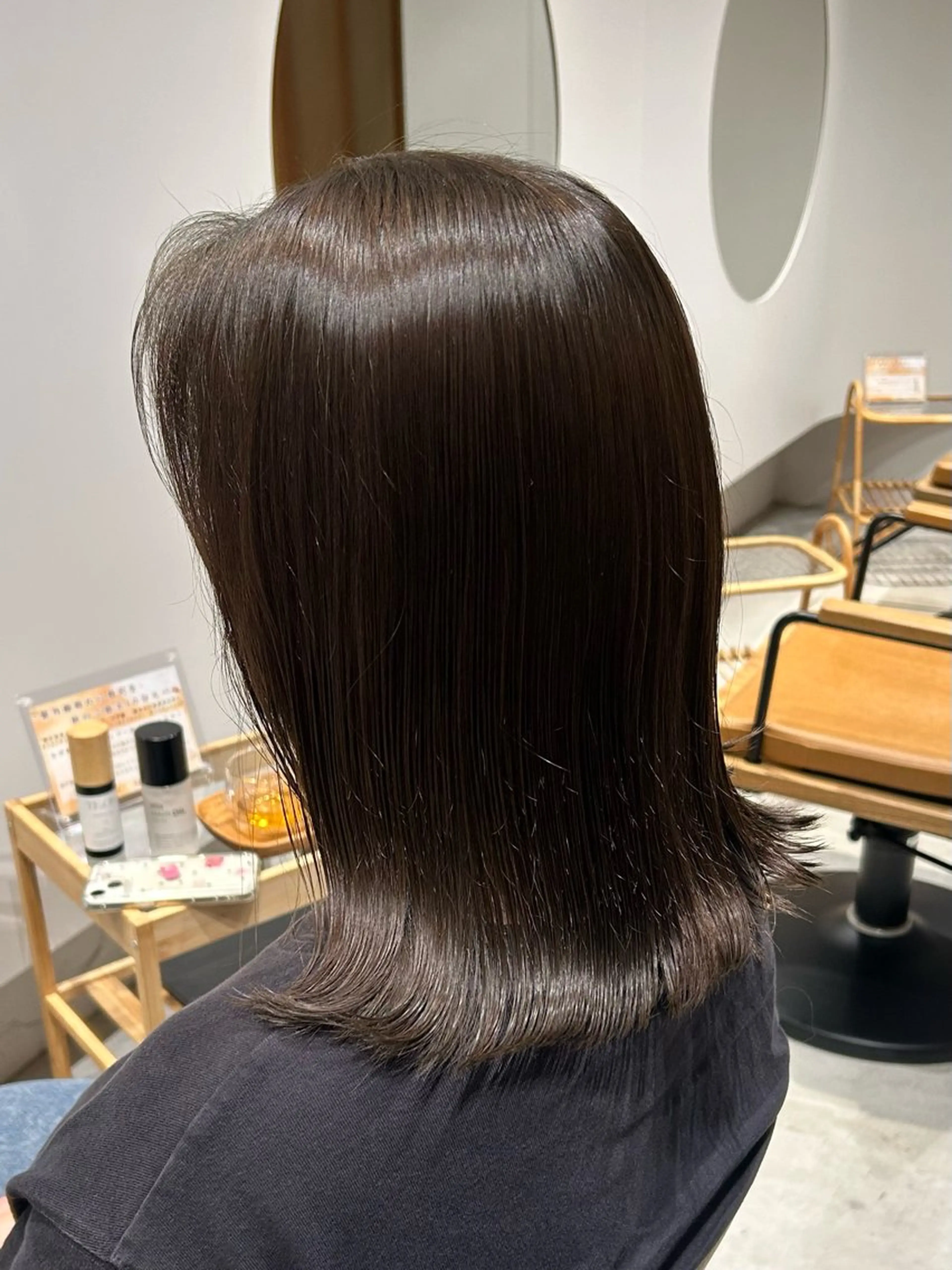 ミディアム カラー 明瀬　咲良🩰 透明間カラーのヘアスタイル