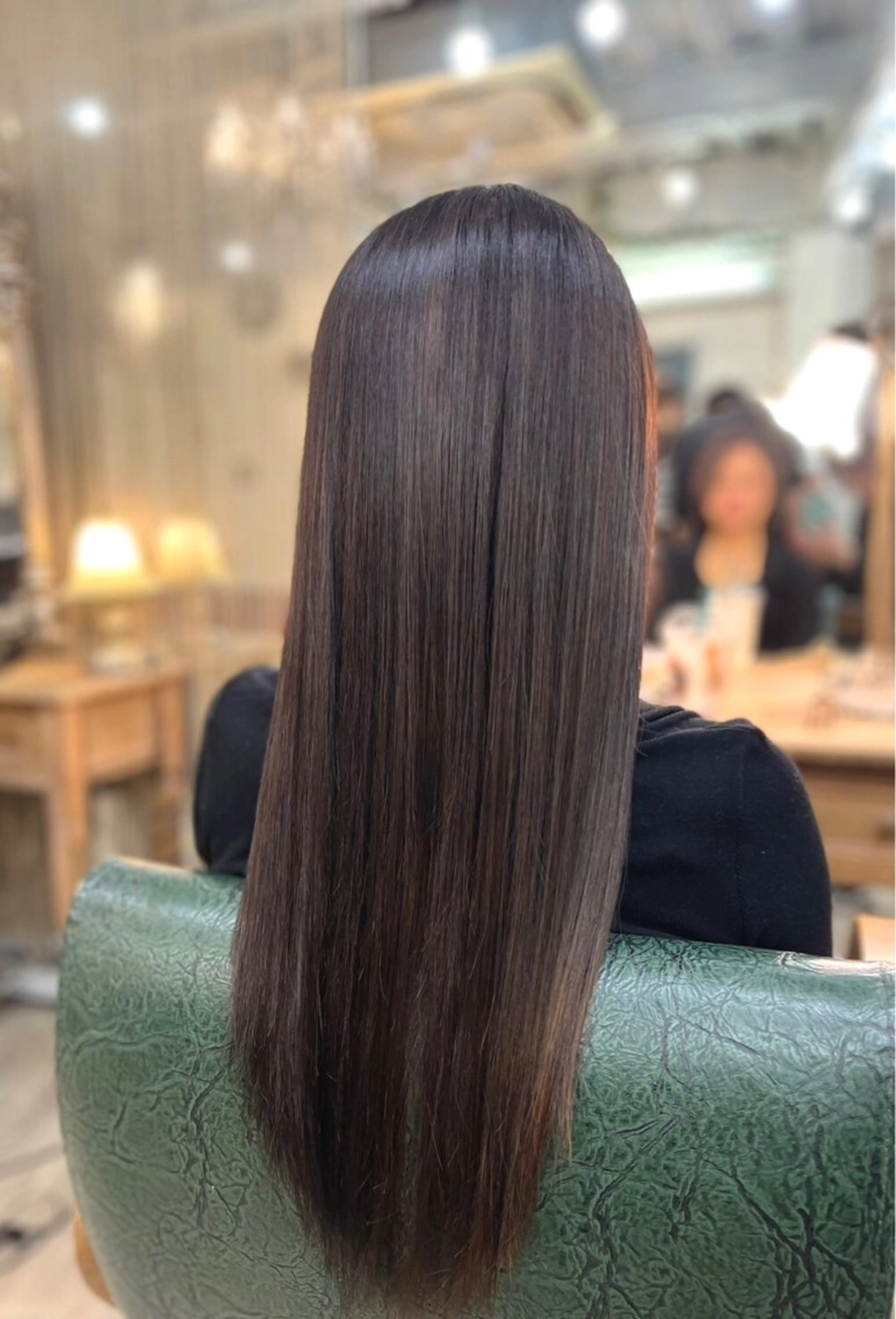 ロング 髪質改善 トリートメント ヘアカラー トリートメント ❤︎大人シック ベージュrihoのヘアスタイル