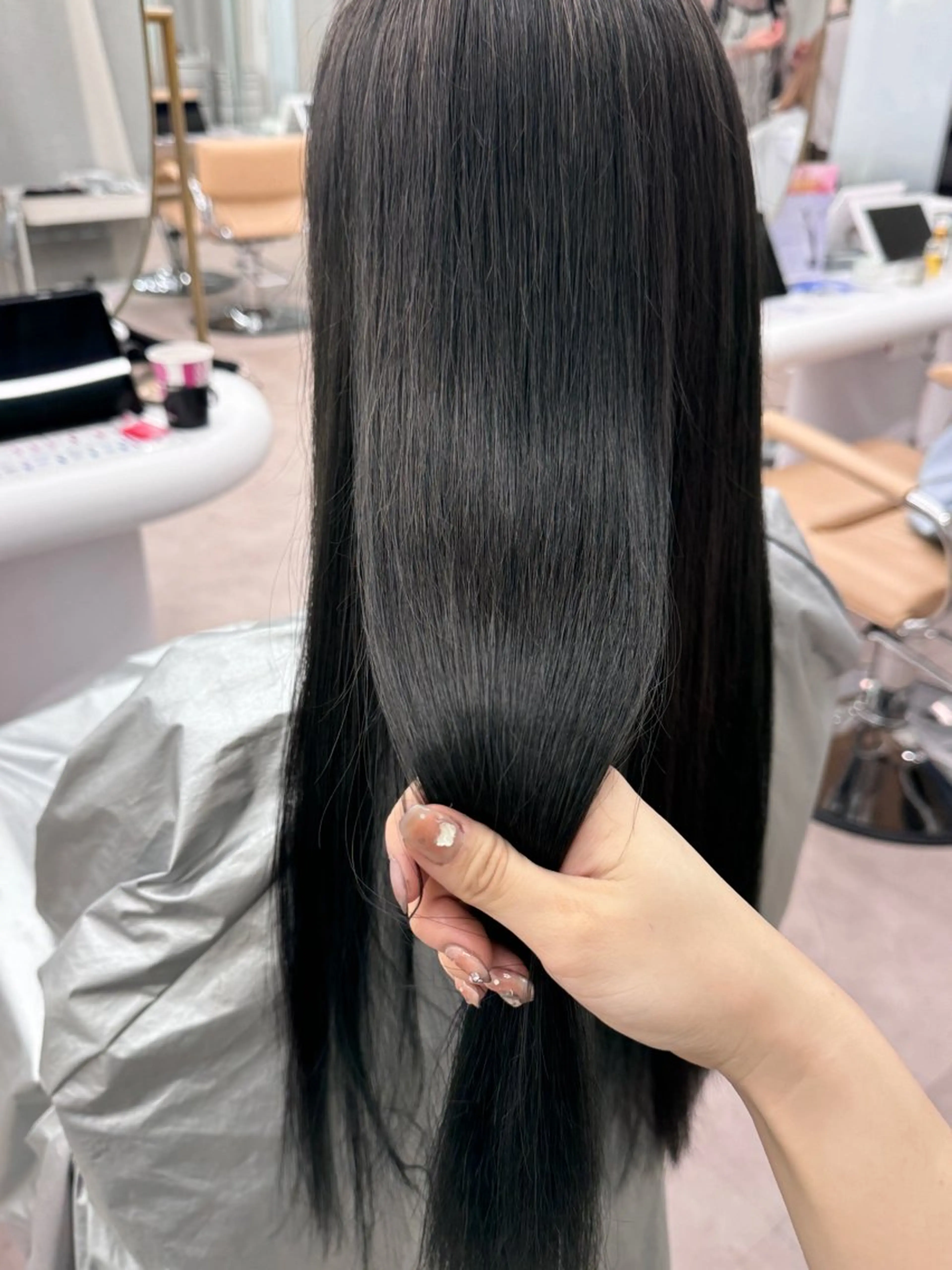 ロング トリートメント 透明感カラー🫧⌇ 青🫐🩵のヘアスタイル
