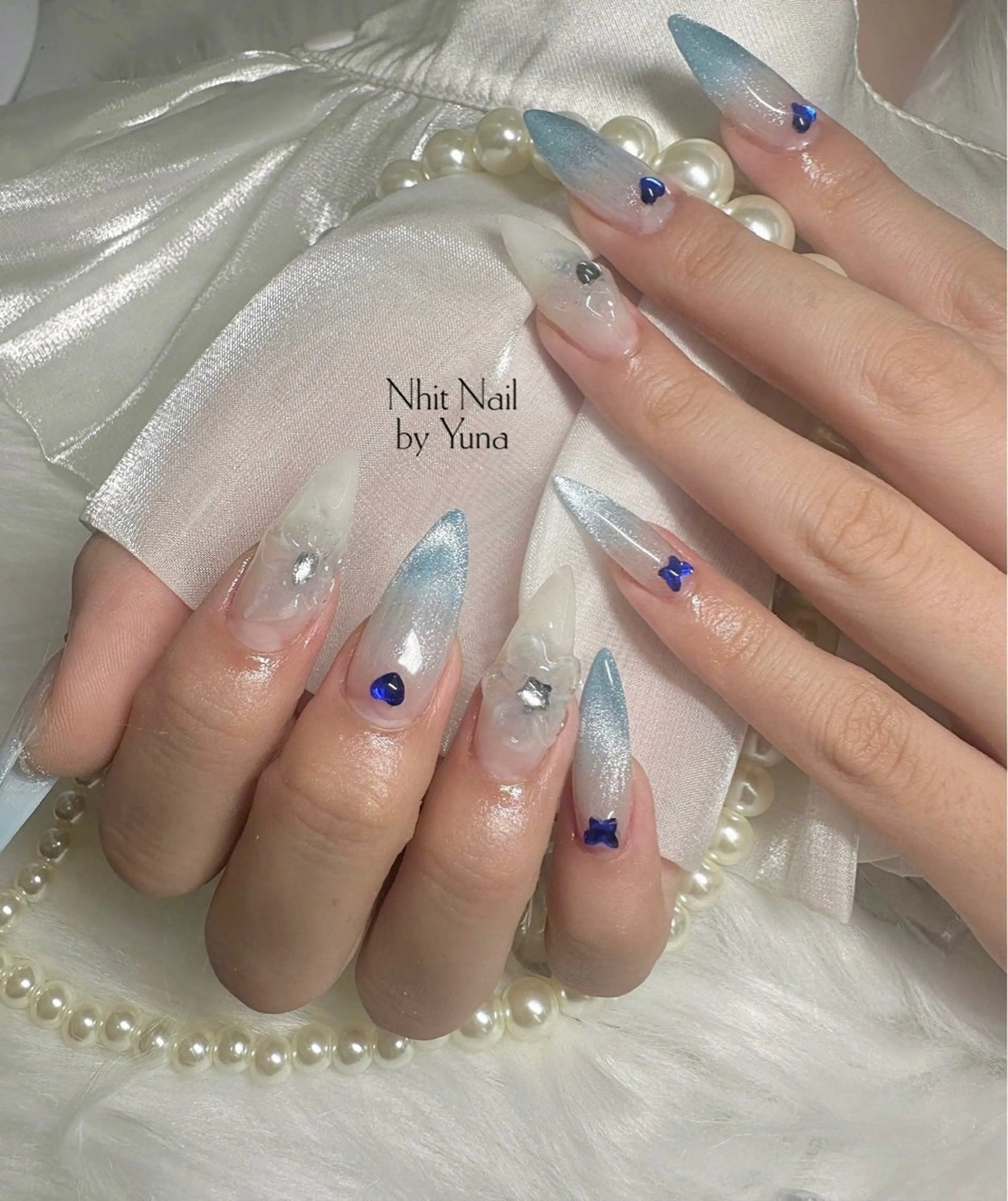 ネイル 長さ出し ネイルチップ ニットネイル所属・Nhit Nailsのネイルデザイン