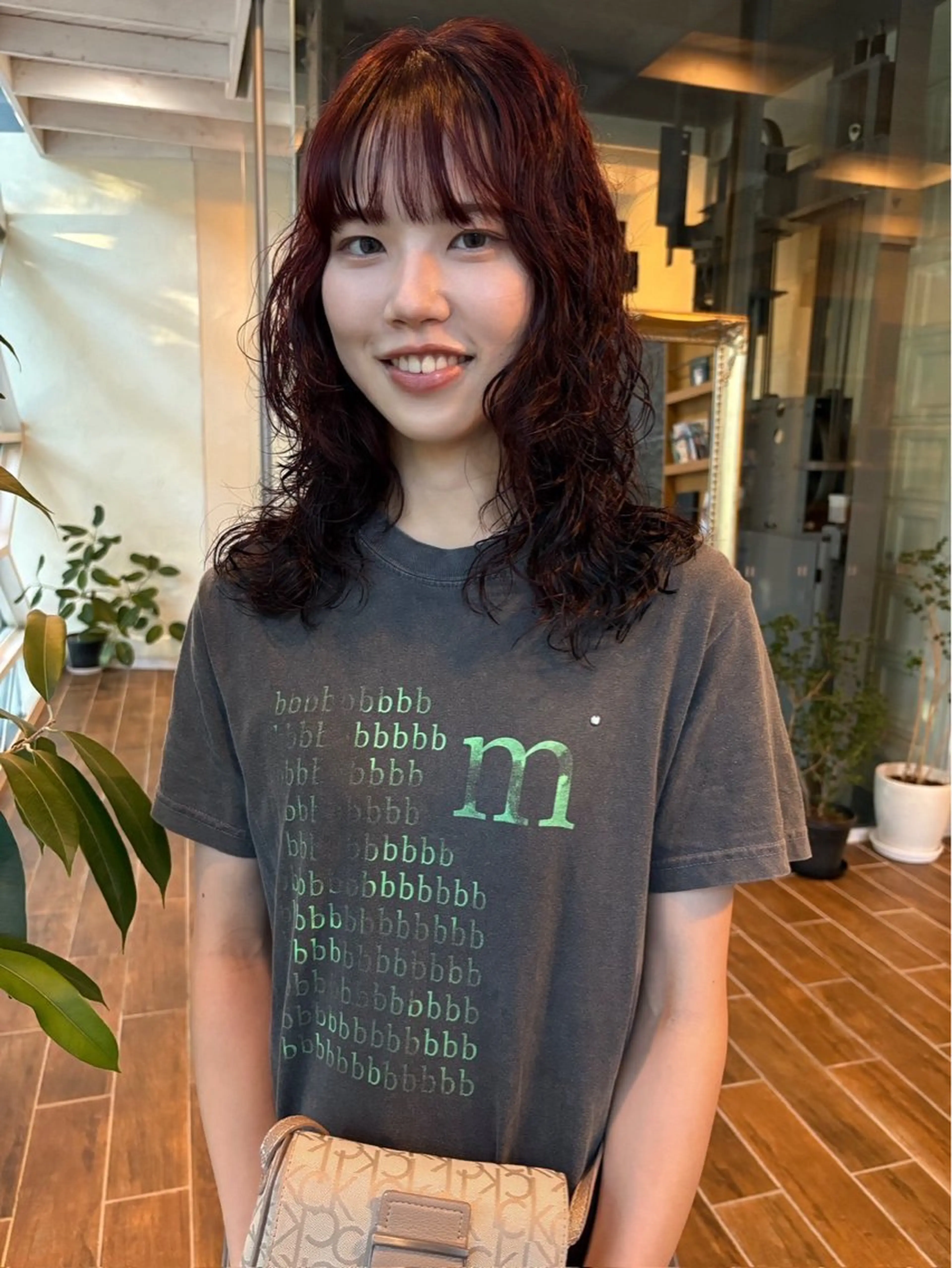 ミディアム パーマ パーマ 松野 心音のヘアスタイル