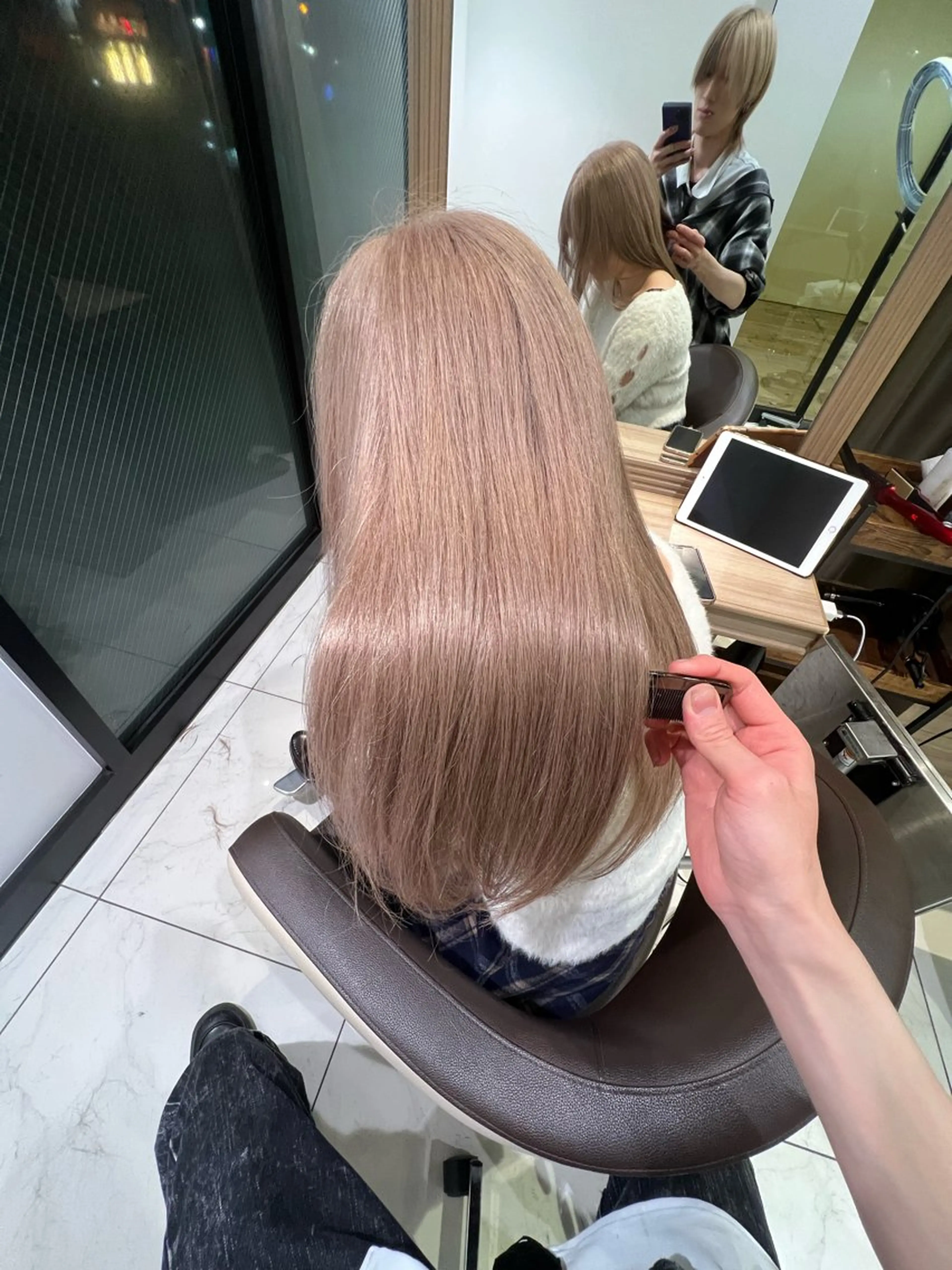 ロング カラー ヘアカラー トリートメント 艶髪ハイトーン 💎りゅうやのヘアスタイル